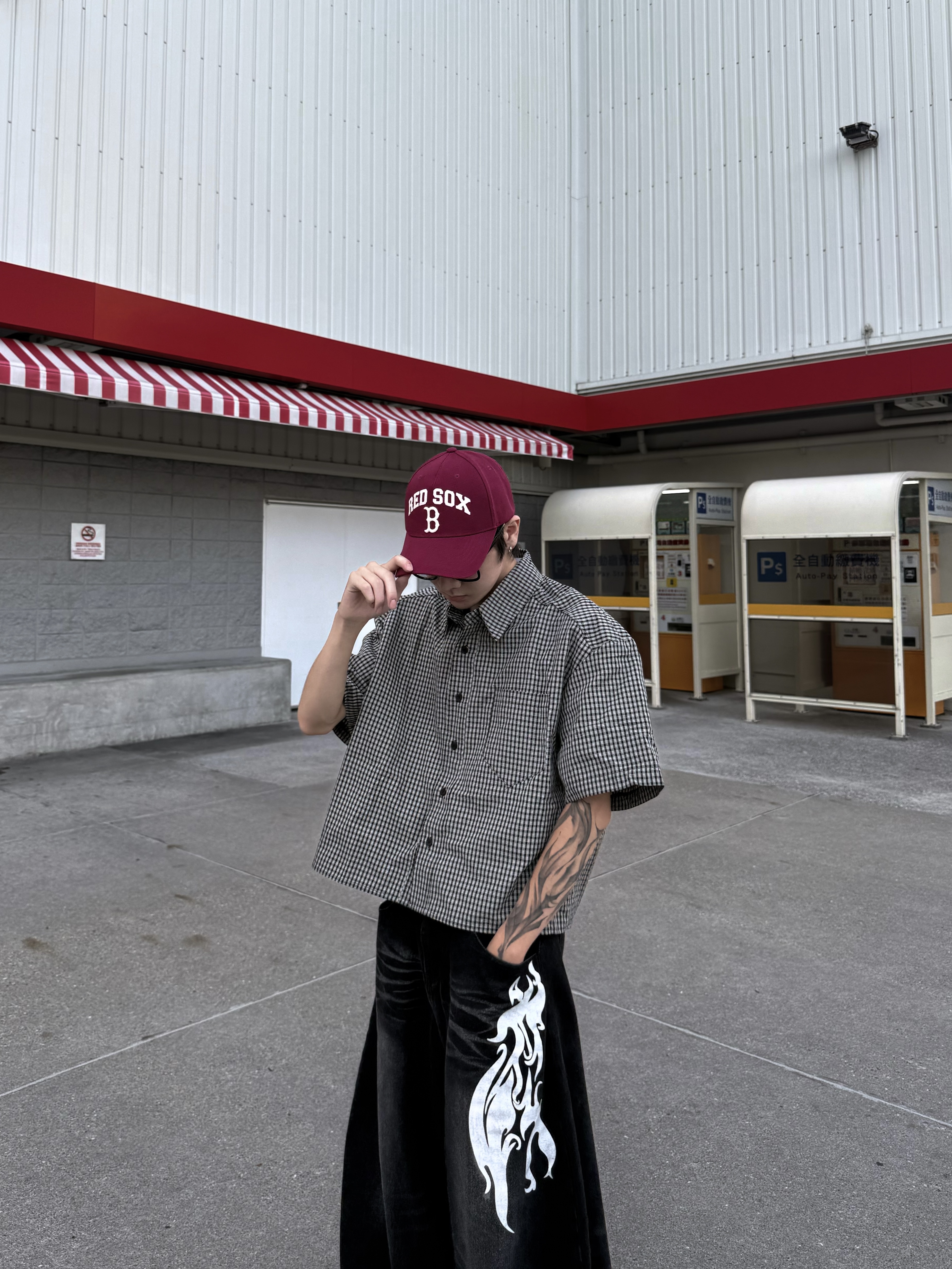 (現貨) 韓系復古BOXY格紋襯衫