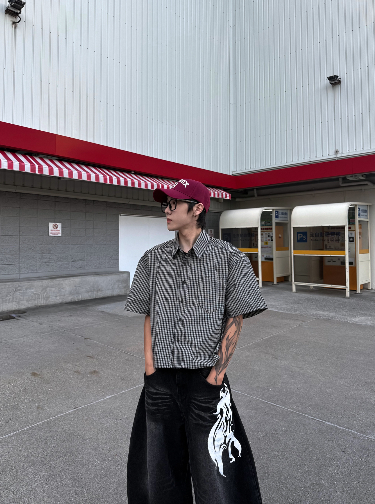 (現貨) 韓系復古BOXY格紋襯衫