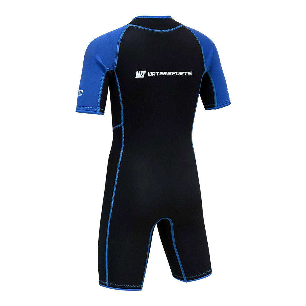 3.5mm 兒童 SCR 絨毛內裡游泳連身保暖衣 - 藍