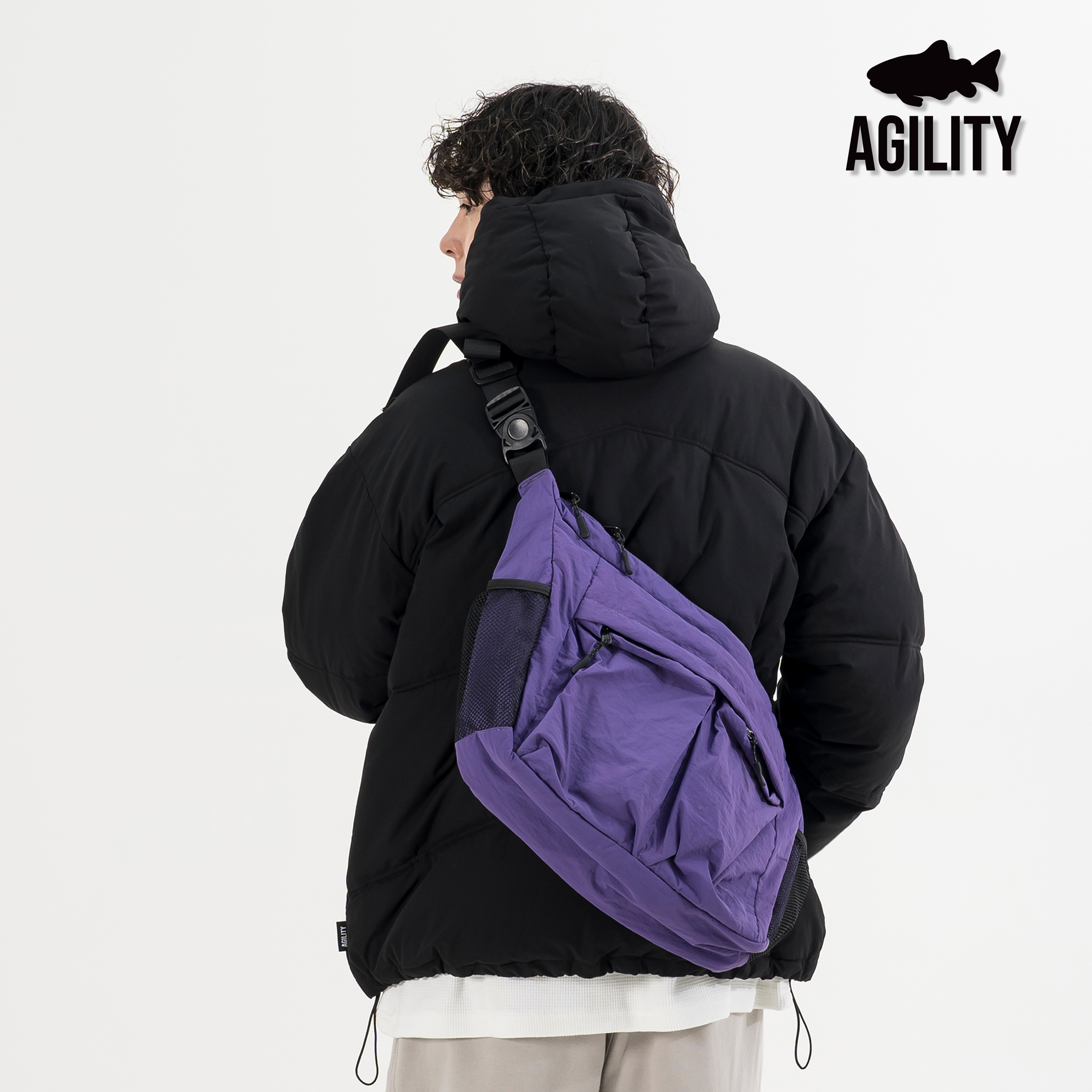 AGILITY Teflon® Half Moon Crossbody Bag 半月 跨斜 側背包 [B-HB]