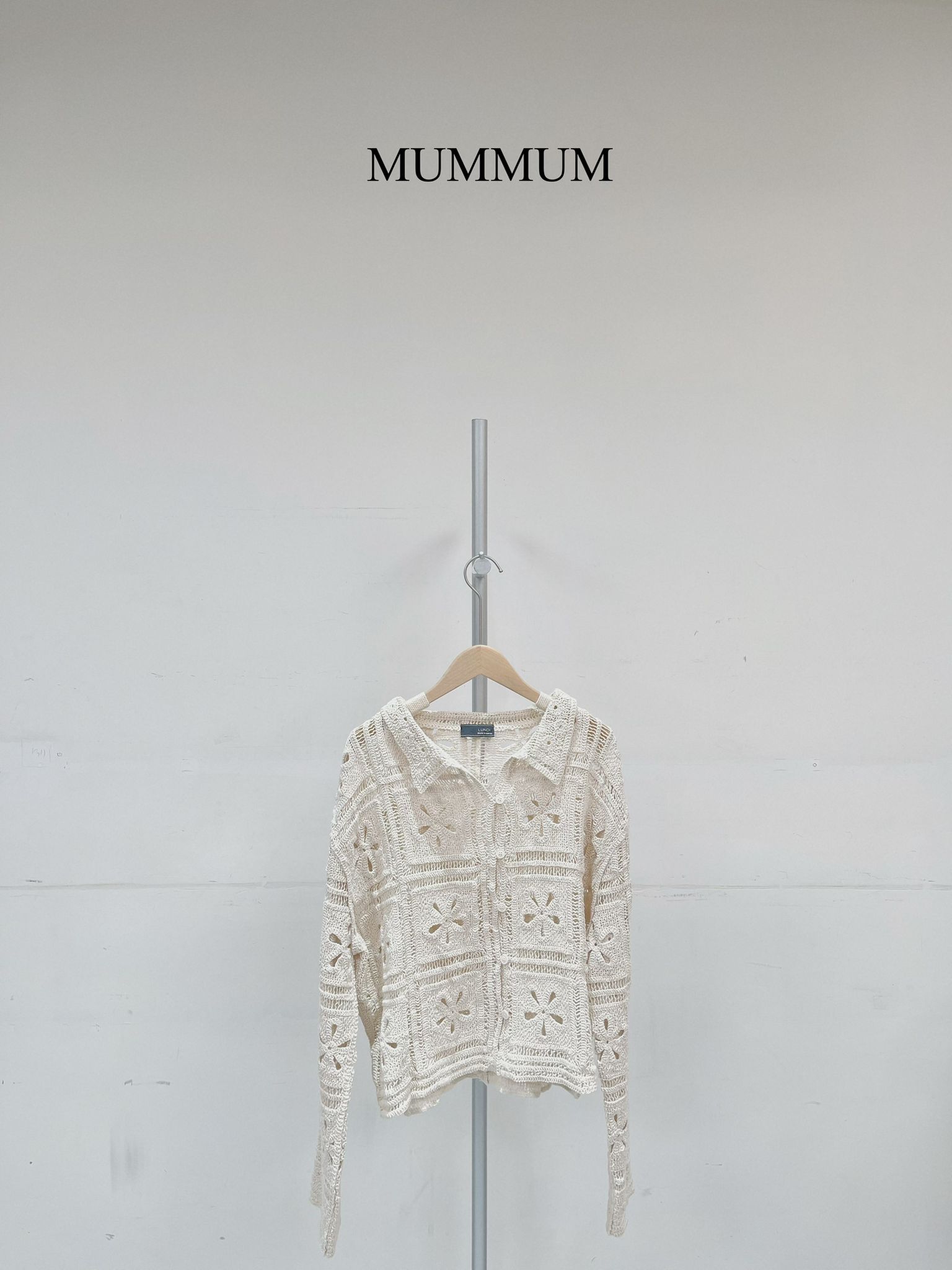 0212709a/鏤空格仔針織外套 46/40/20.5-23