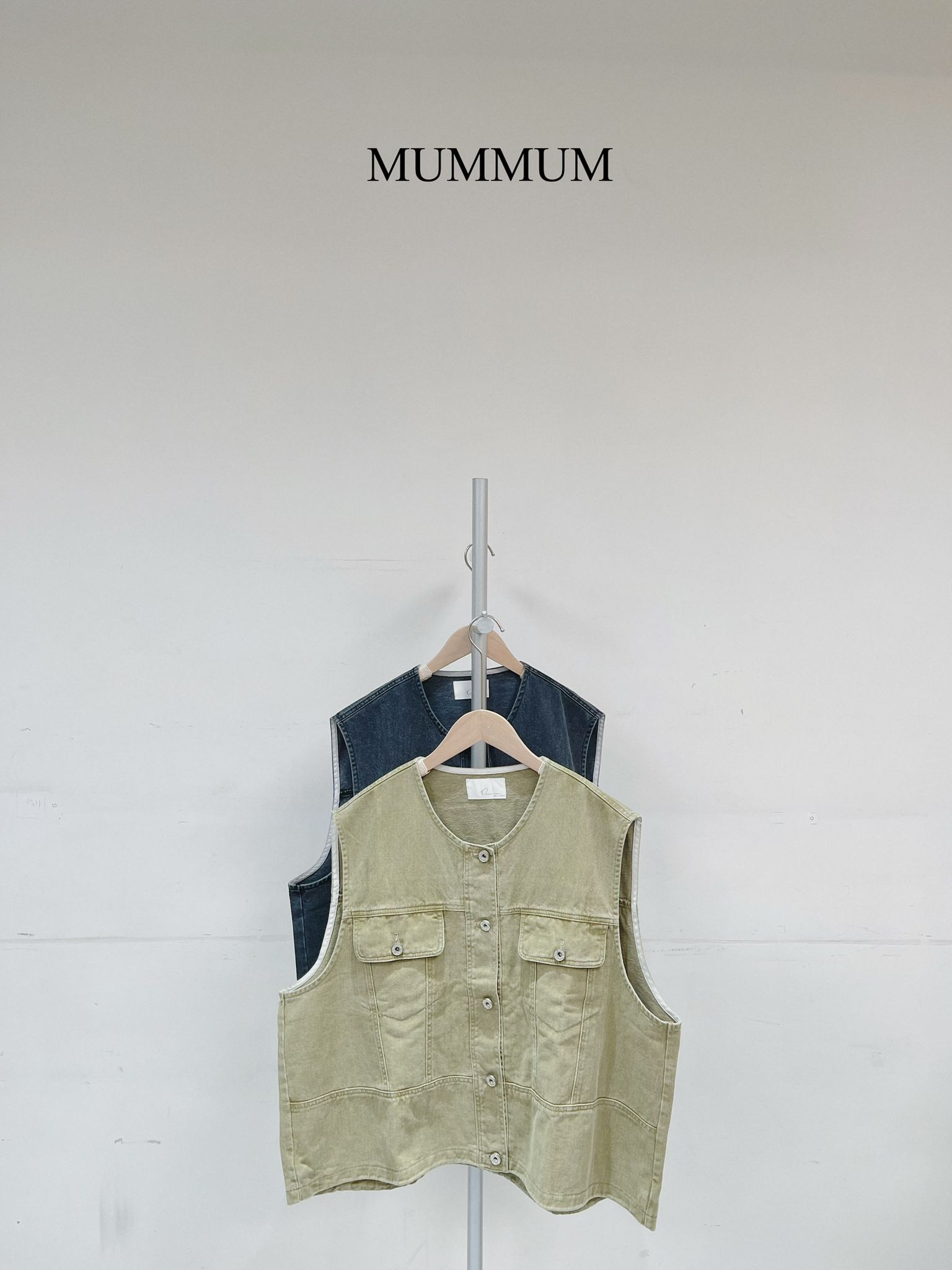 0212712a/牛仔料背心外套 50/50/24