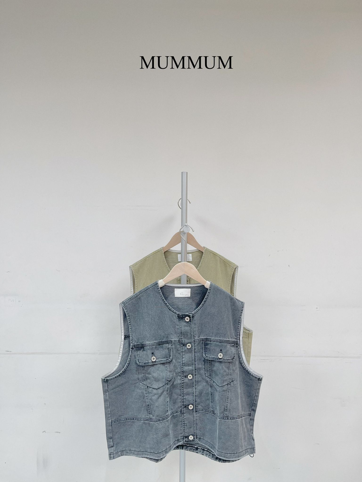 0212712a/牛仔料背心外套 50/50/24