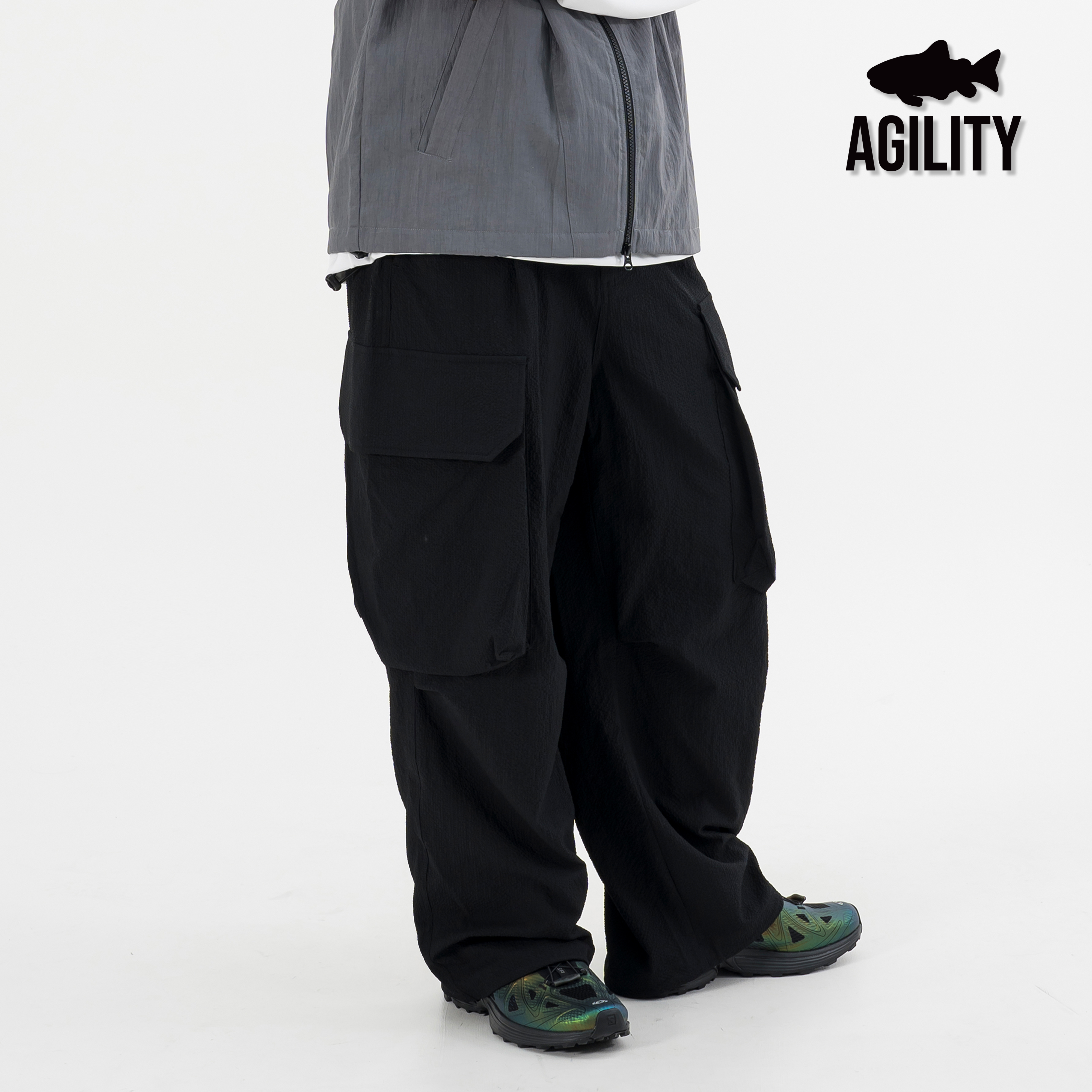 AGILITY Seersucker Cargo Pants 泡泡紗 寬版 六口袋長褲 [BB68]