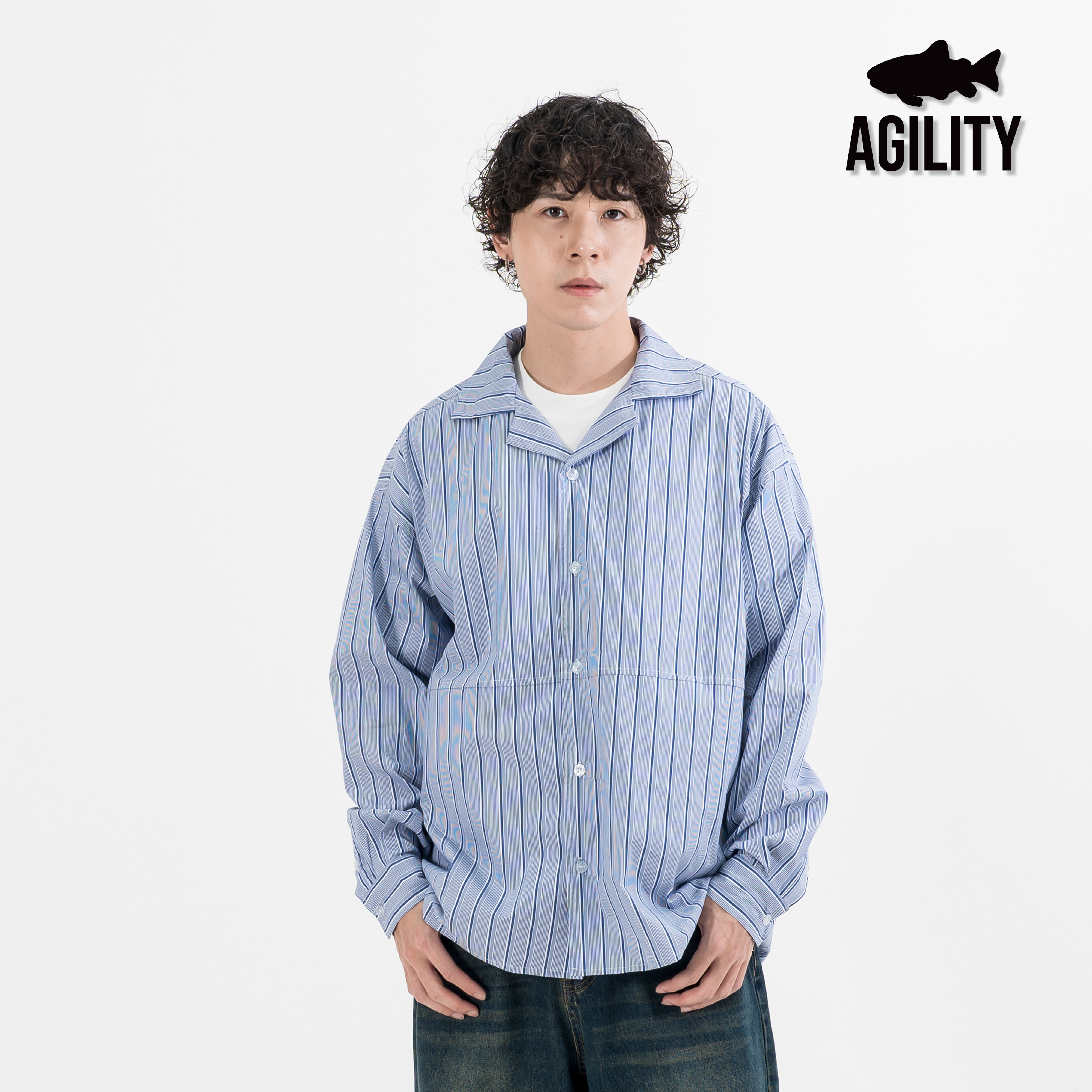 AGILITY Cuban Stripe LS Shirts 古巴領 條紋 長袖襯衫 [SH-C01]