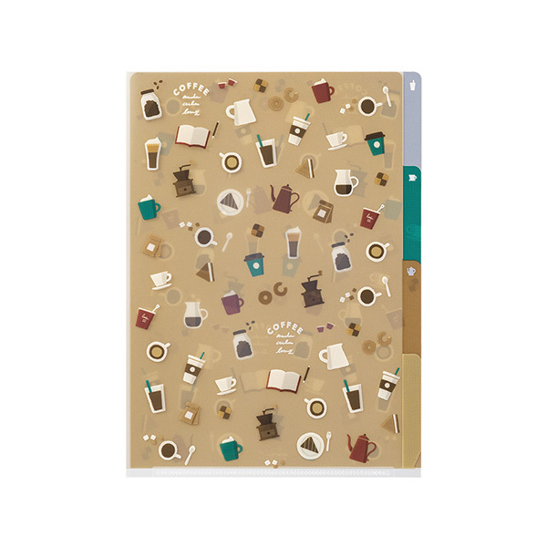 3層資料夾 A5 咖啡｜MIDORI 日本