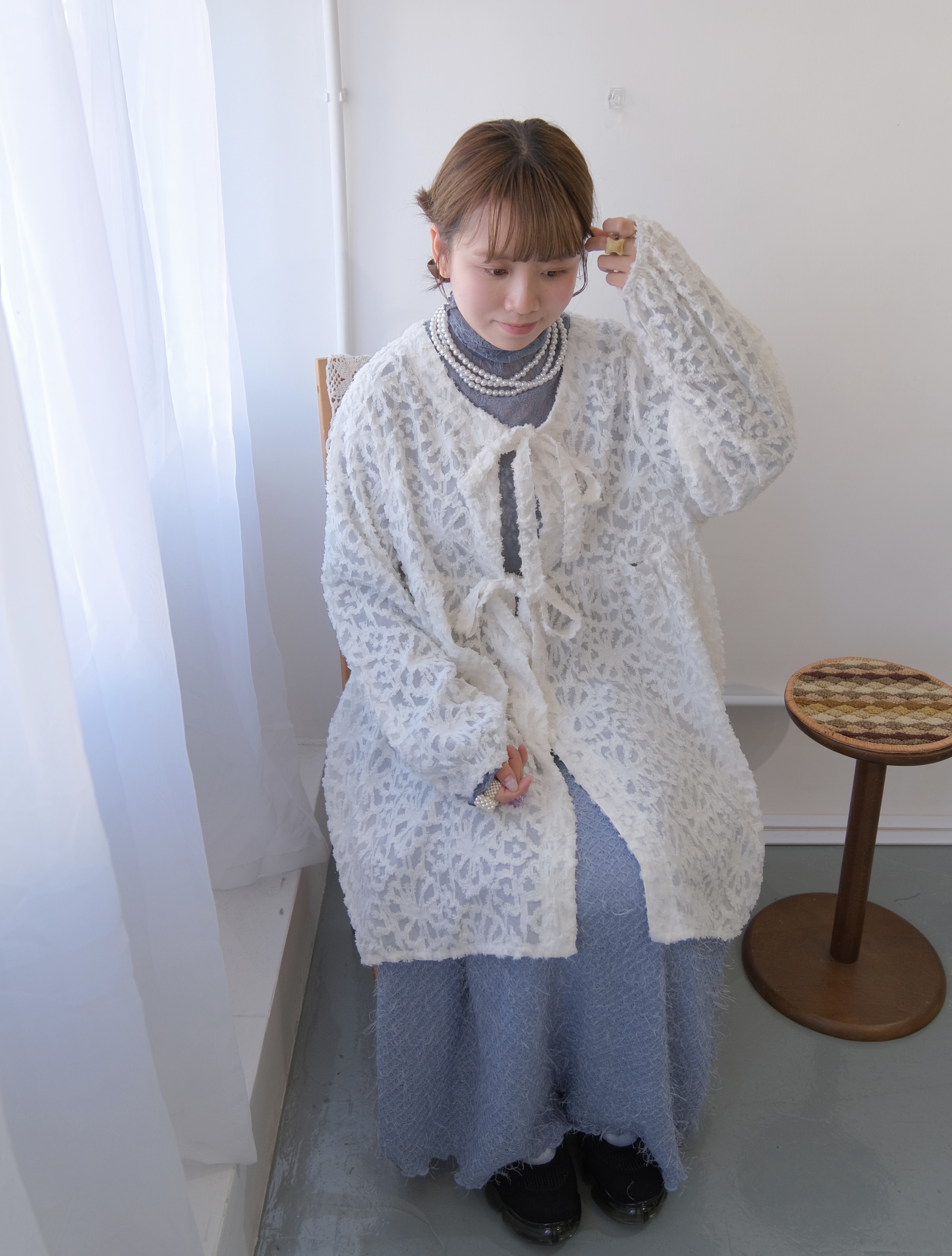 勁寬鬆oversize lace top