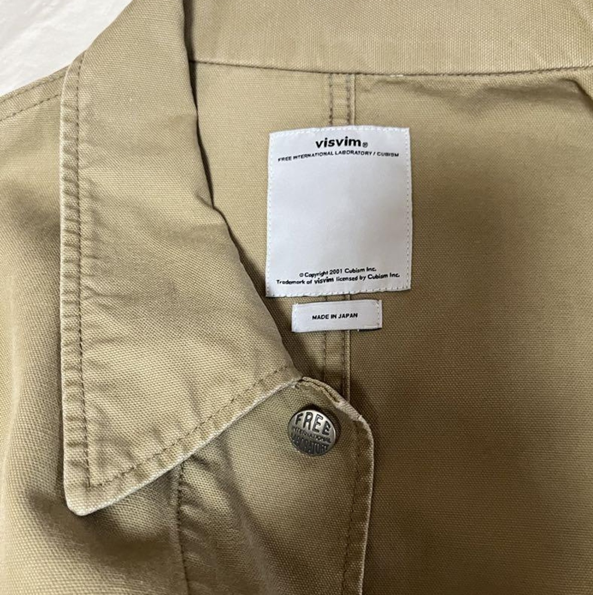 VISVIM TRAVAIL COVERALL CANVAS JACKET (( USED A )) 中古美品 - BEIGE SIZE 2 PRE ORDER ITEM (預訂中)