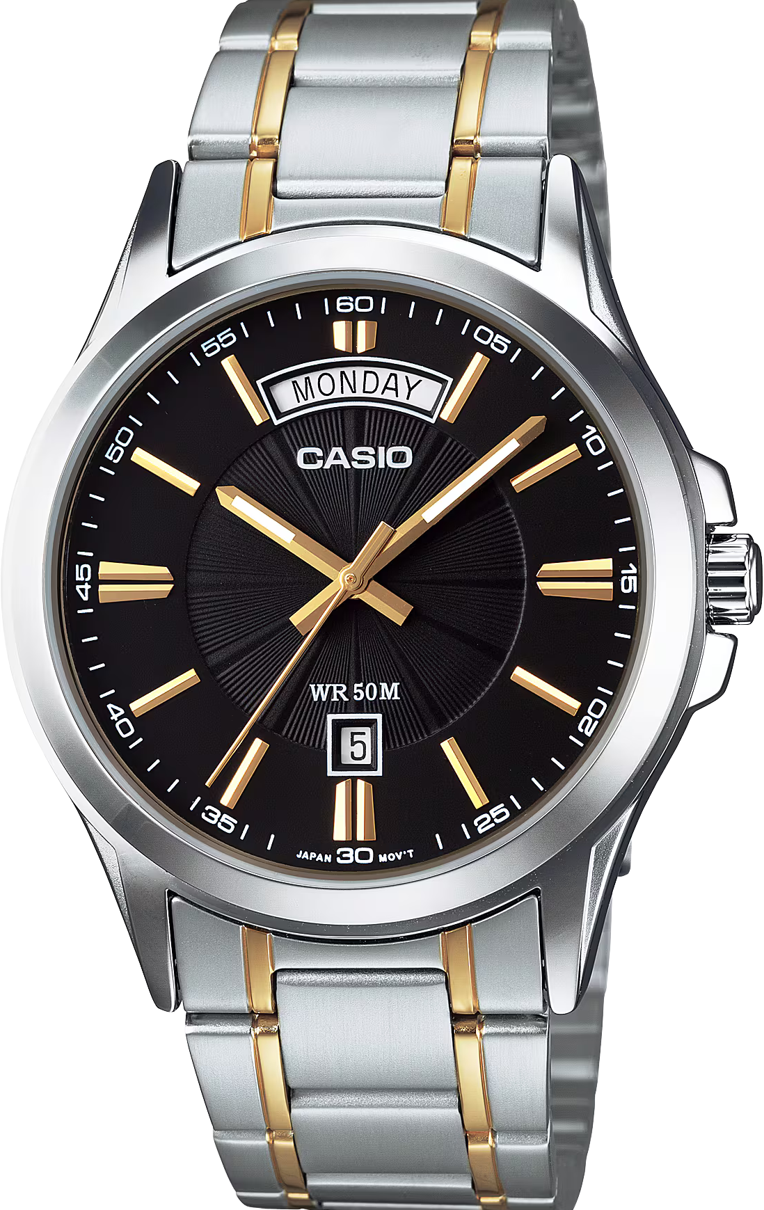 萬年鐘錶 - CASIO 卡西歐   經典款指針不鏽鋼 男錶 MTP-1381G-1A 錶徑39.9MM
