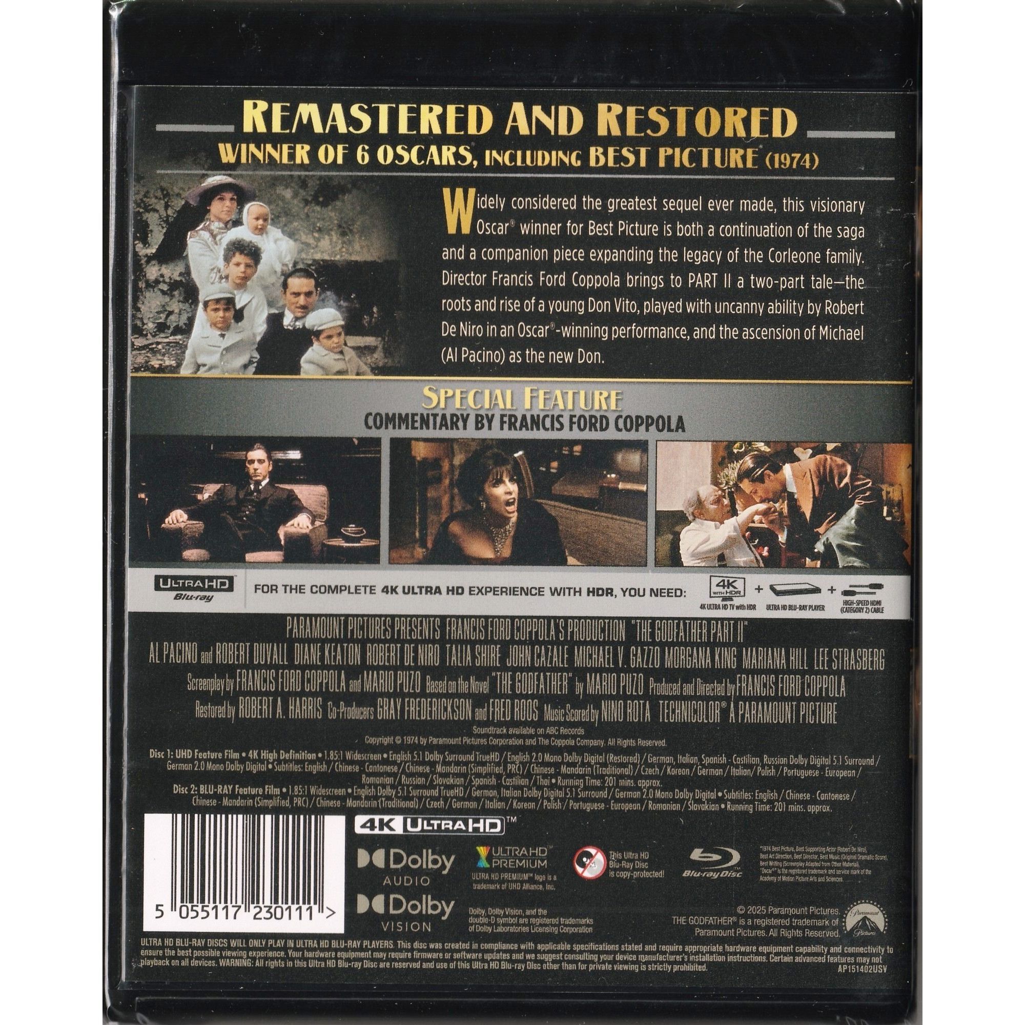 教父續集 (1974) (4K Ultra HD + Blu-ray) [訂貨]