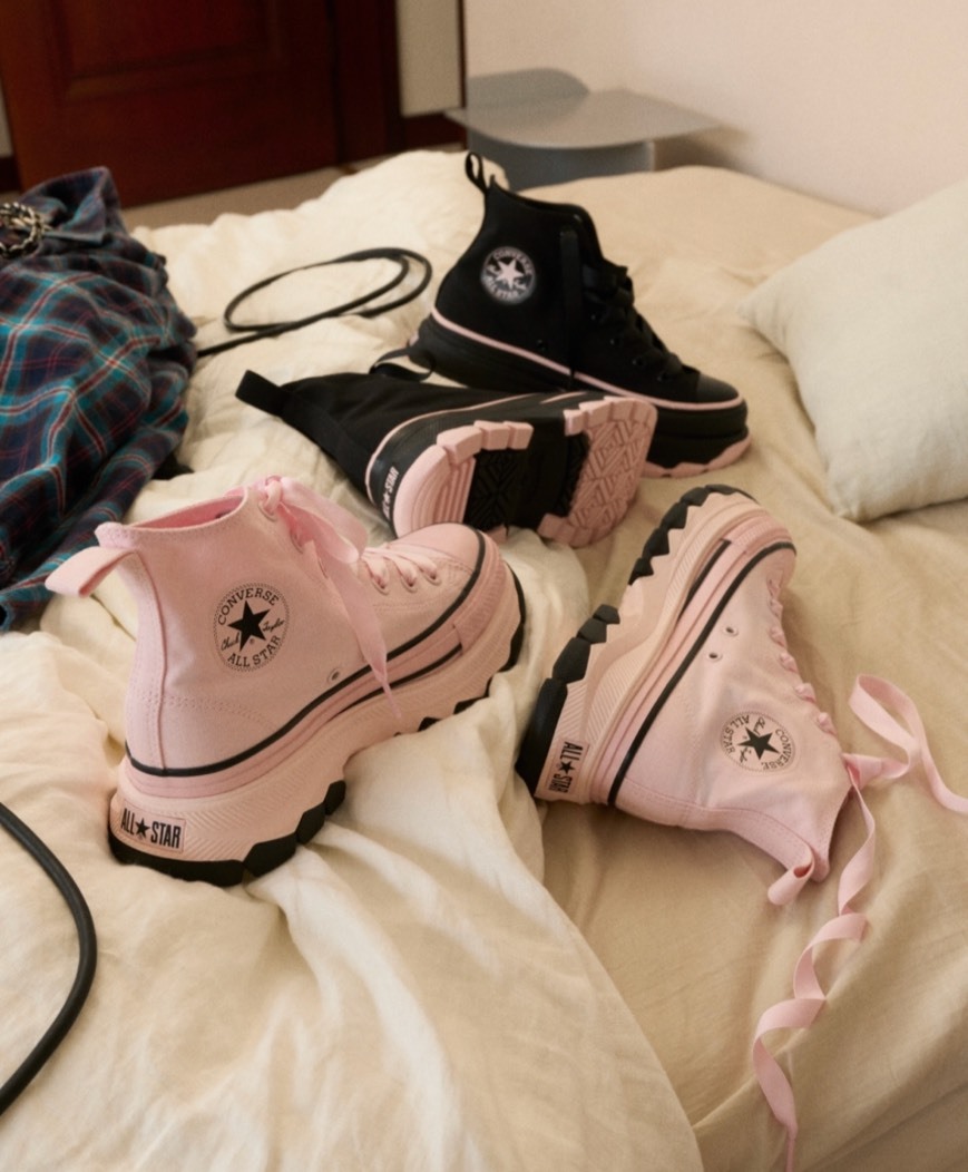 Converse All Star Trekwave BP 增高 帆布鞋 粉黑/黑粉 31316400/31316401