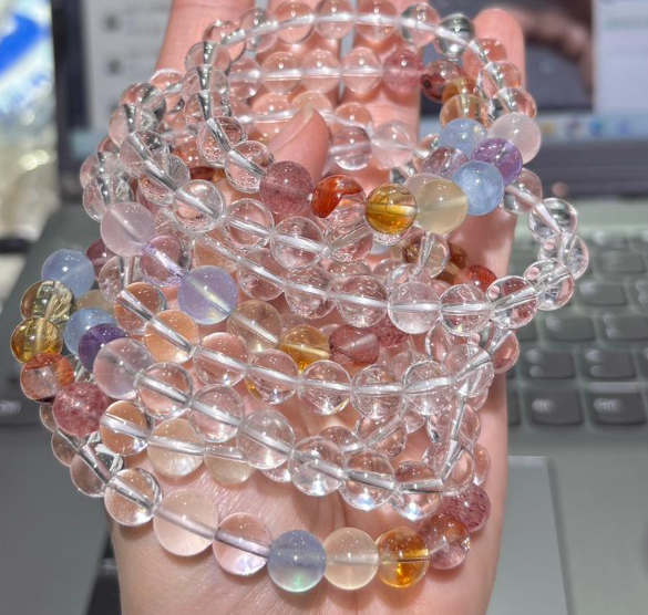 250927 - C11 8mm+小仙女冰透雜果多寶手串