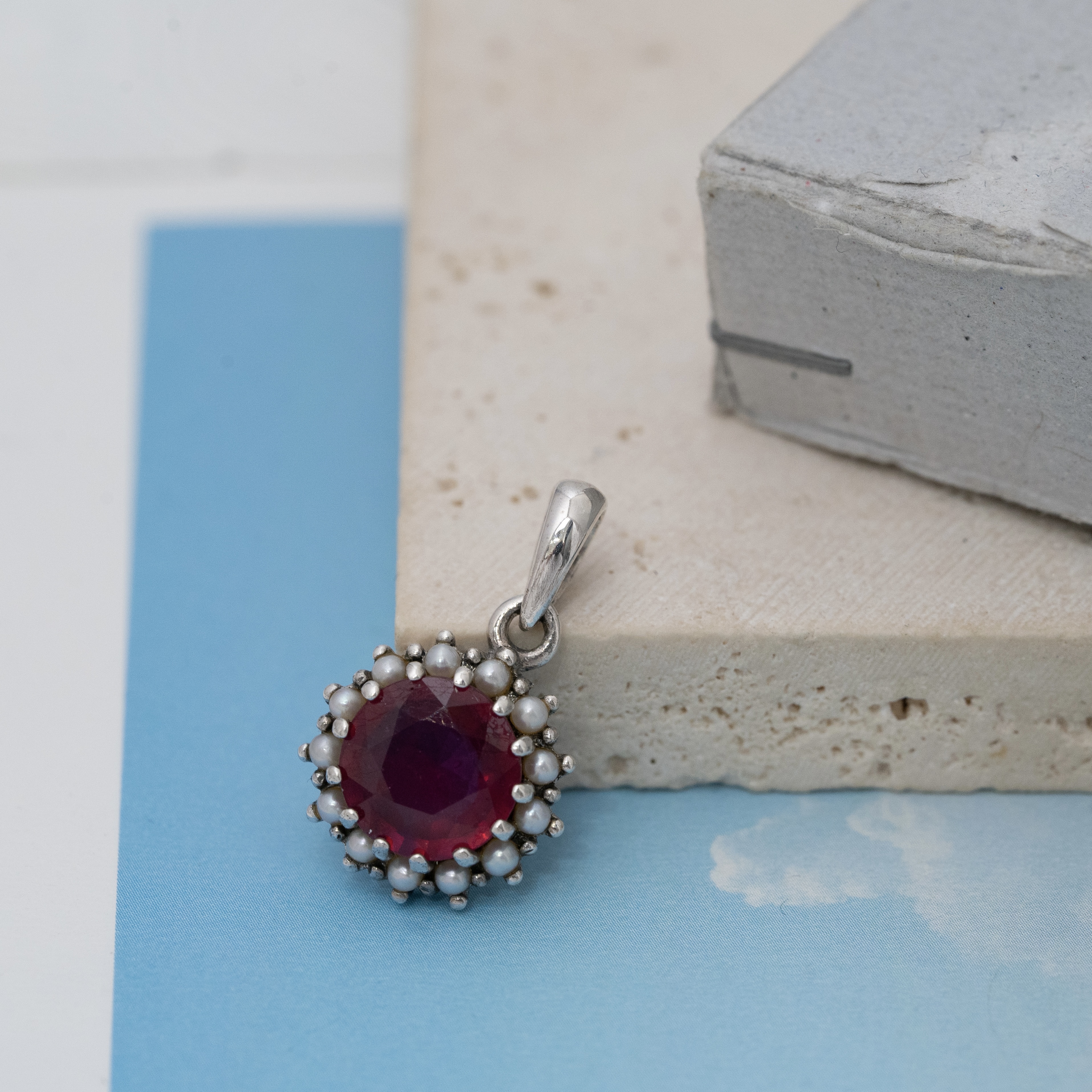 Svp185  (9mm Ruby紅寶石）