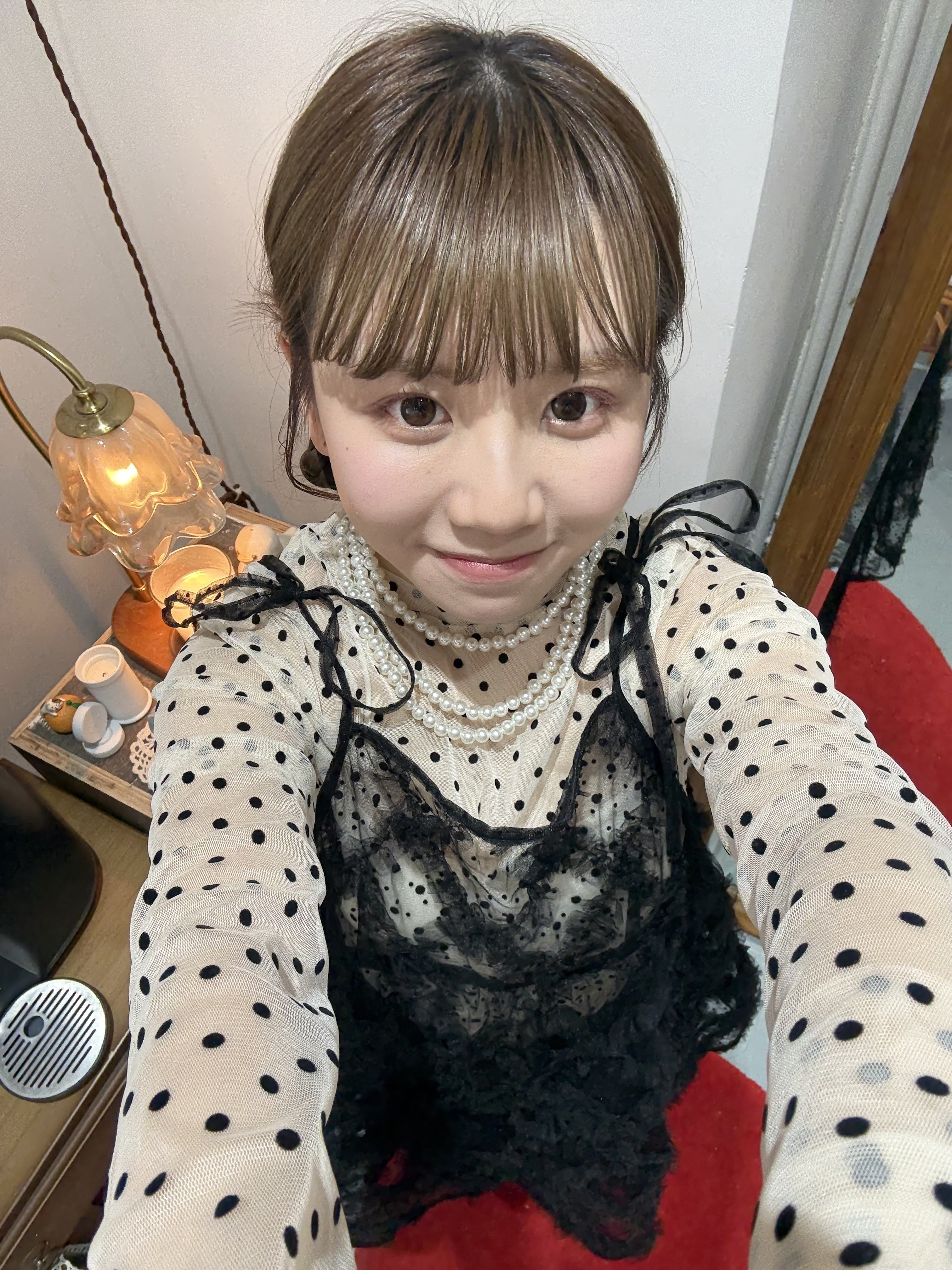 日系絨面波點Top