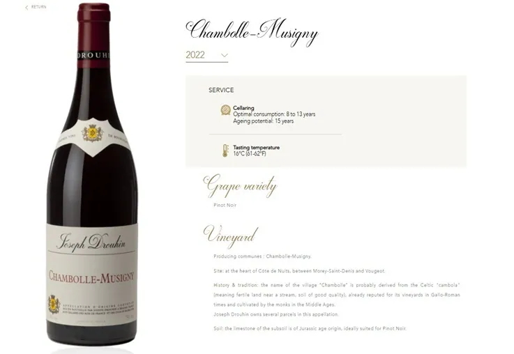 Joseph Drouhin Chambolle Musigny | Wine Couple