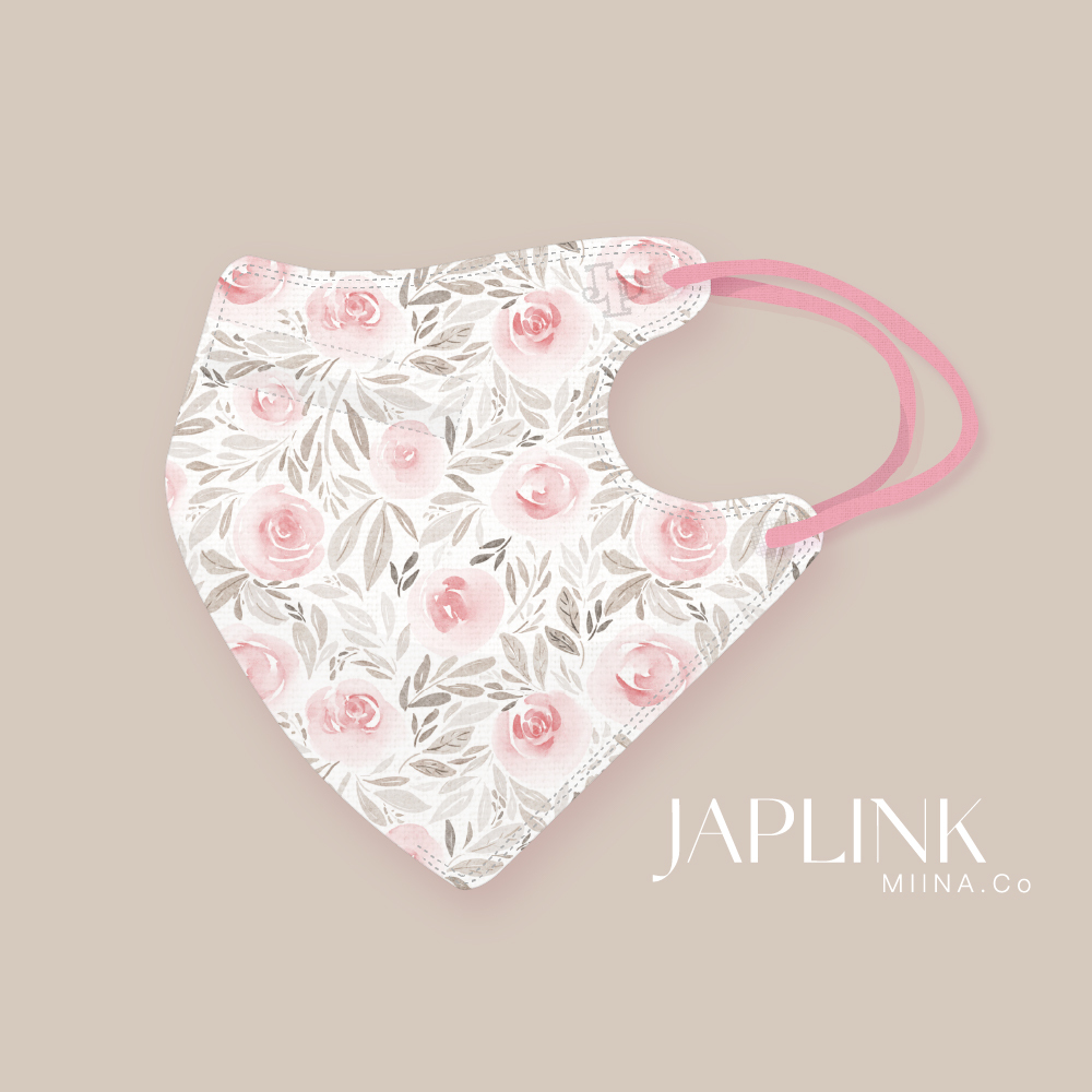 JAPLINK MASK 立體口罩【 HEPA 設計款 】粉墨玫瑰