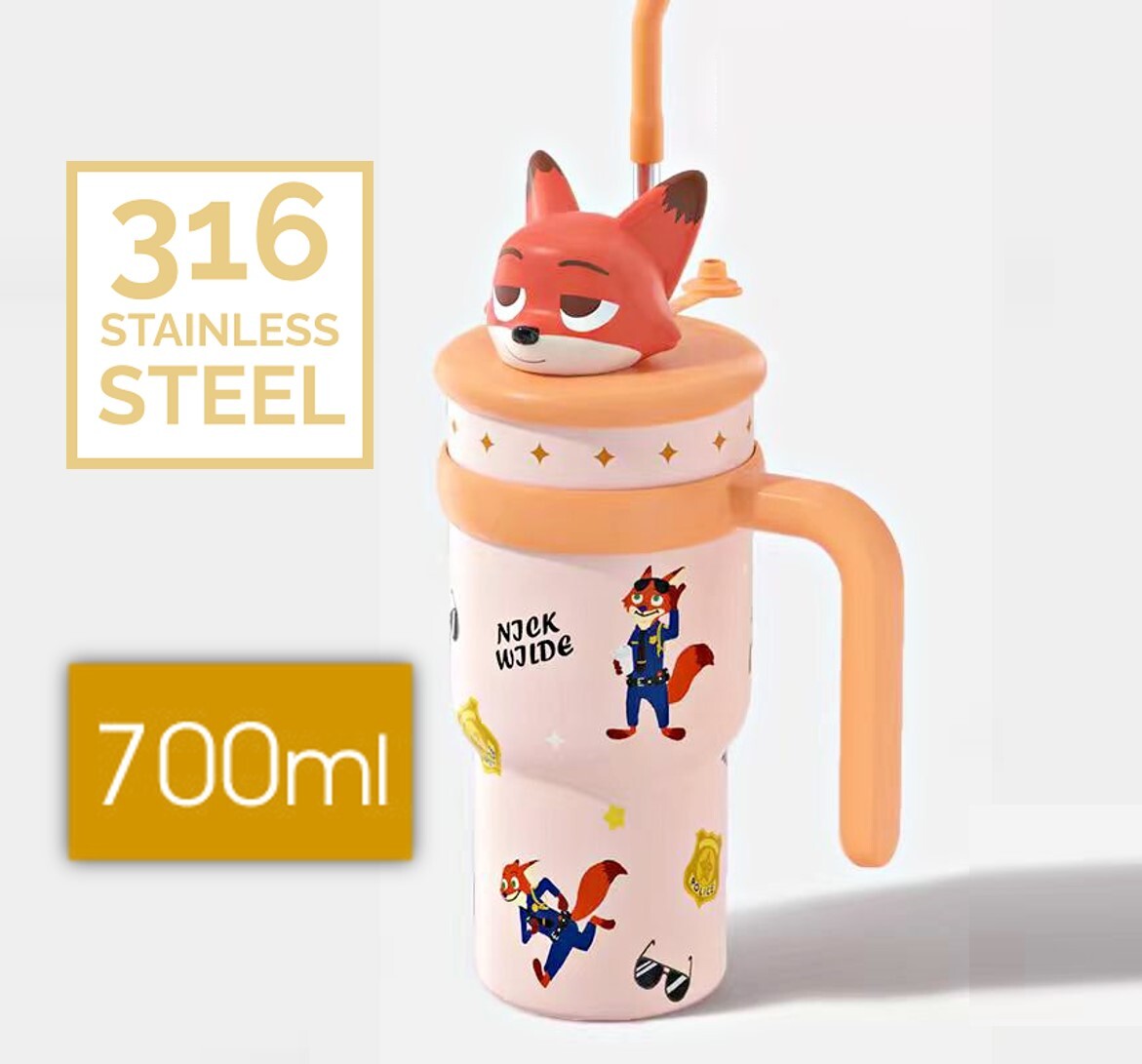 迪士尼優獸大都會|3D吸管保溫杯 巨無霸杯|阿力 大容量700ml