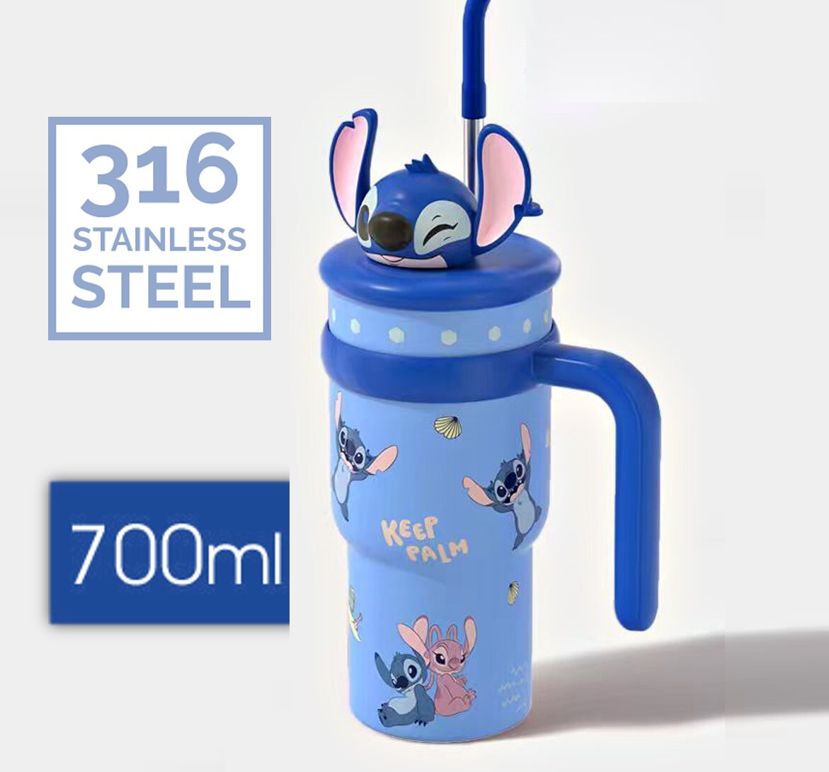 迪士尼史迪仔|3D吸管保溫杯 巨無霸杯|  大容量700ml