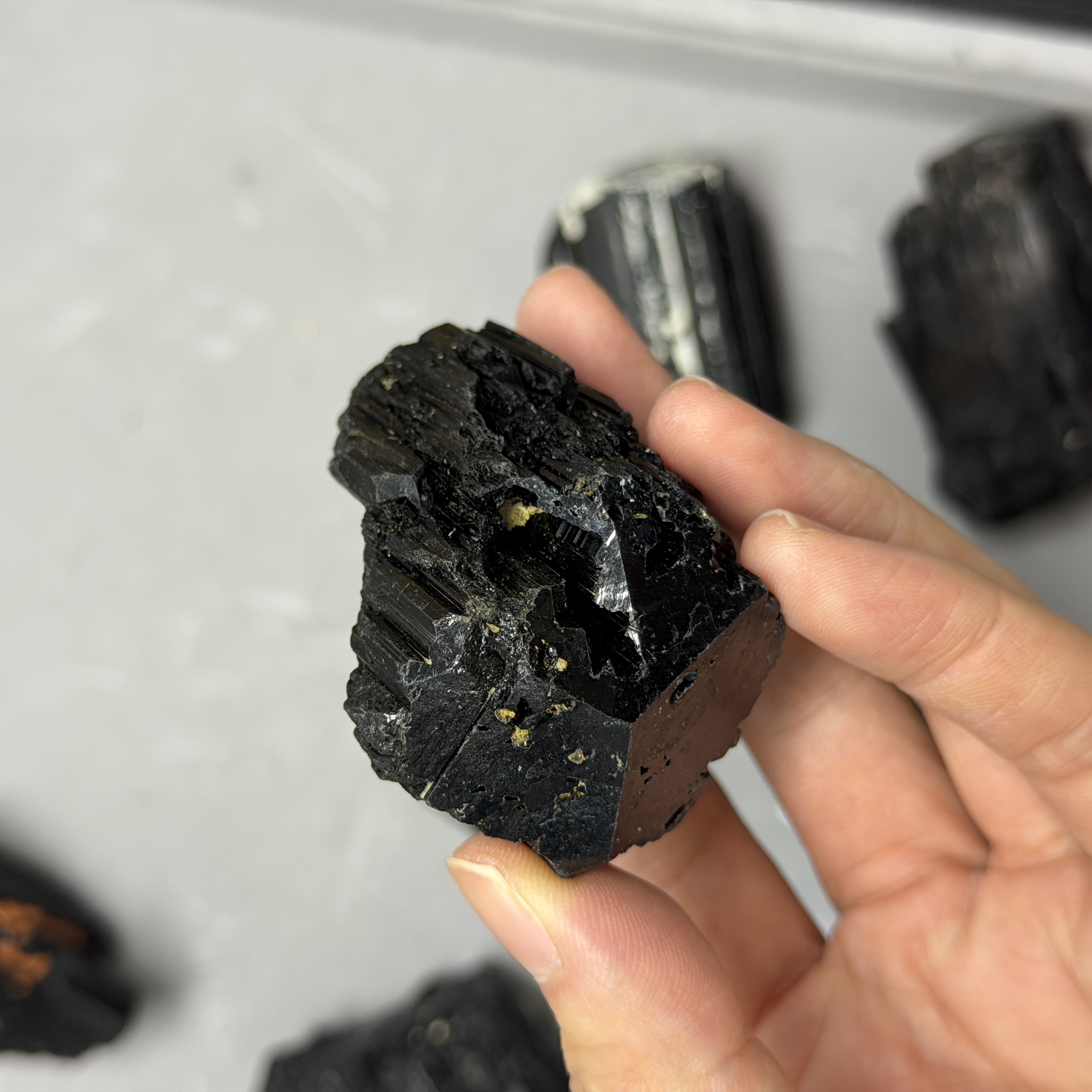 收藏品黑碧璽/電氣石礦標 TRR1771