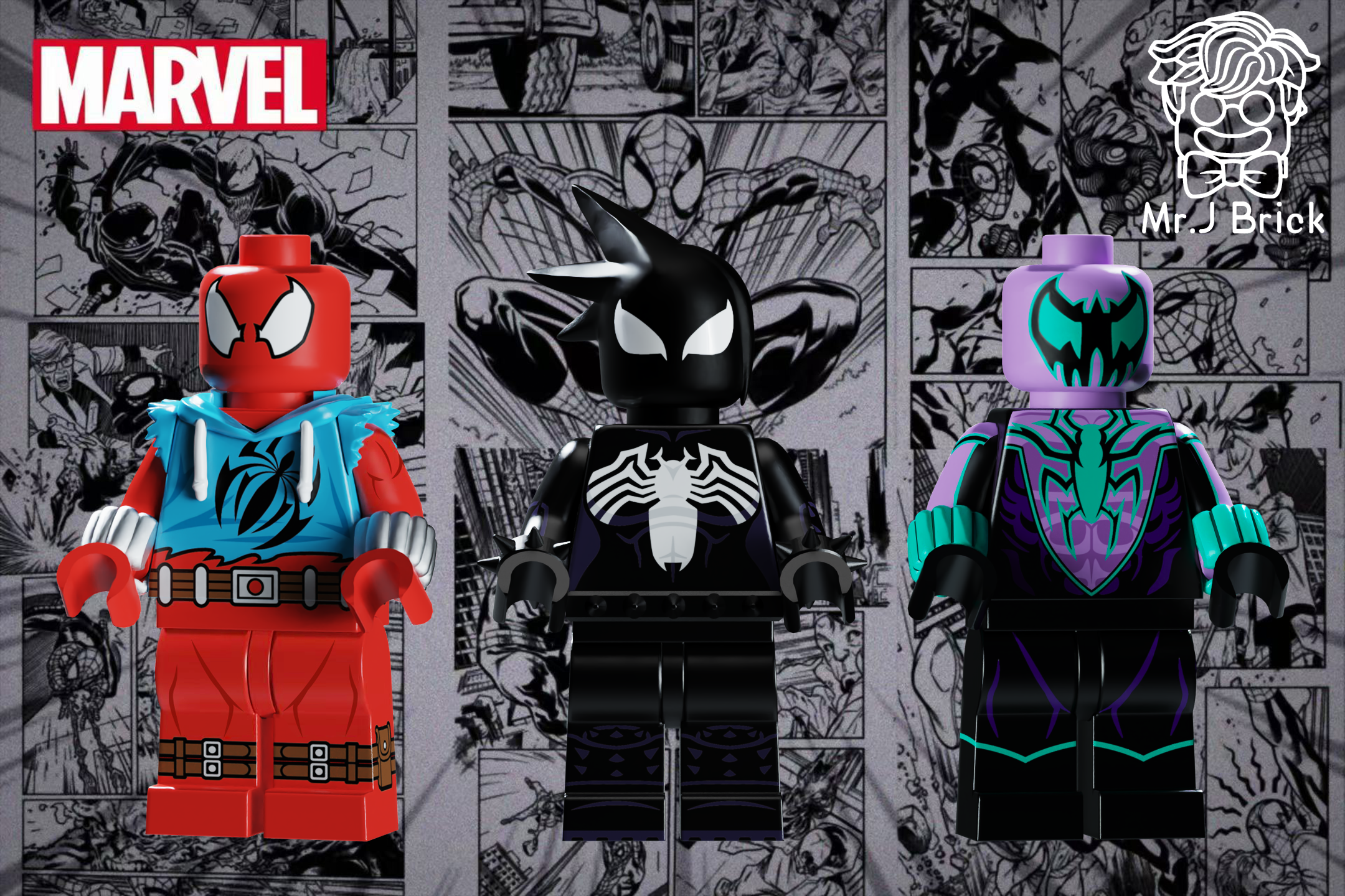 [MrJ][Preorder] Manic & Scarlet & Rift Spider-Man [PADprinted]