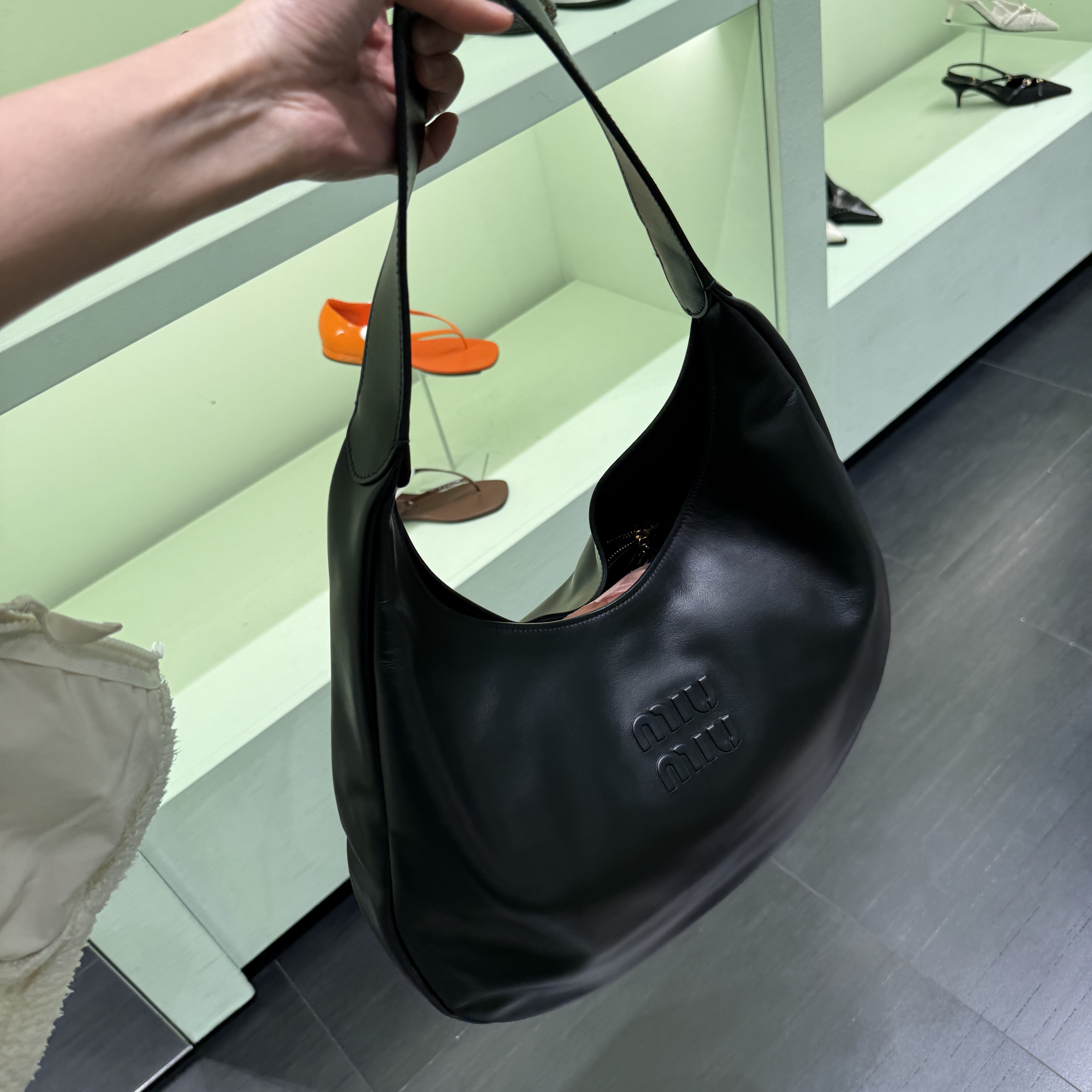 Miumiu Hobo shoulder bag Black 5BC155