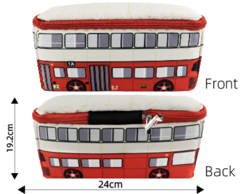 交通工具 紅色巴士 筆袋 SV08212E