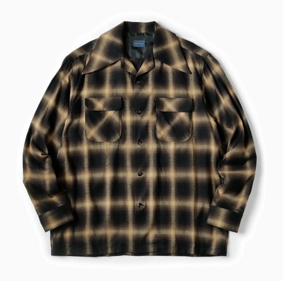 9/27 RELEASE: KAPITAL COTTON RAYON SHADOW CHECK SHIRT L/S - PRE ORDER ITEM (預訂中)