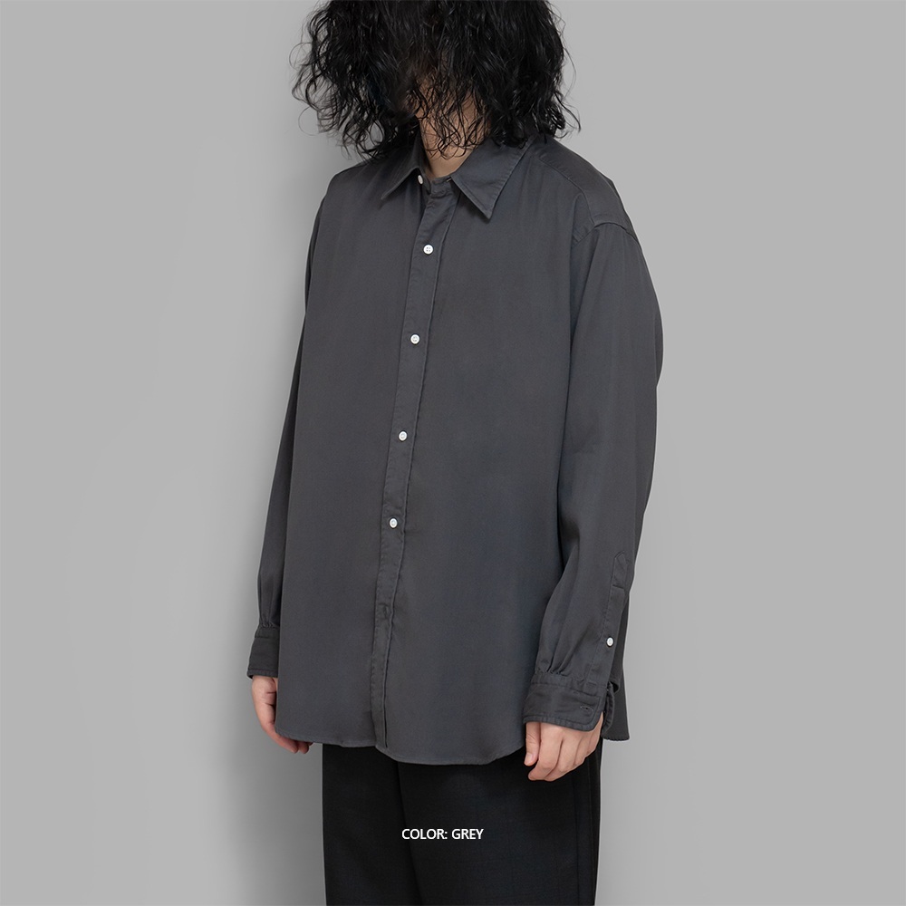 A.PRESSE 2025 A/W DOUBLE WEAVE TWILL REGULAR COLLAR SHIRT L/S (25AAP-02-10) - PRE ORDER ITEM (預訂中)