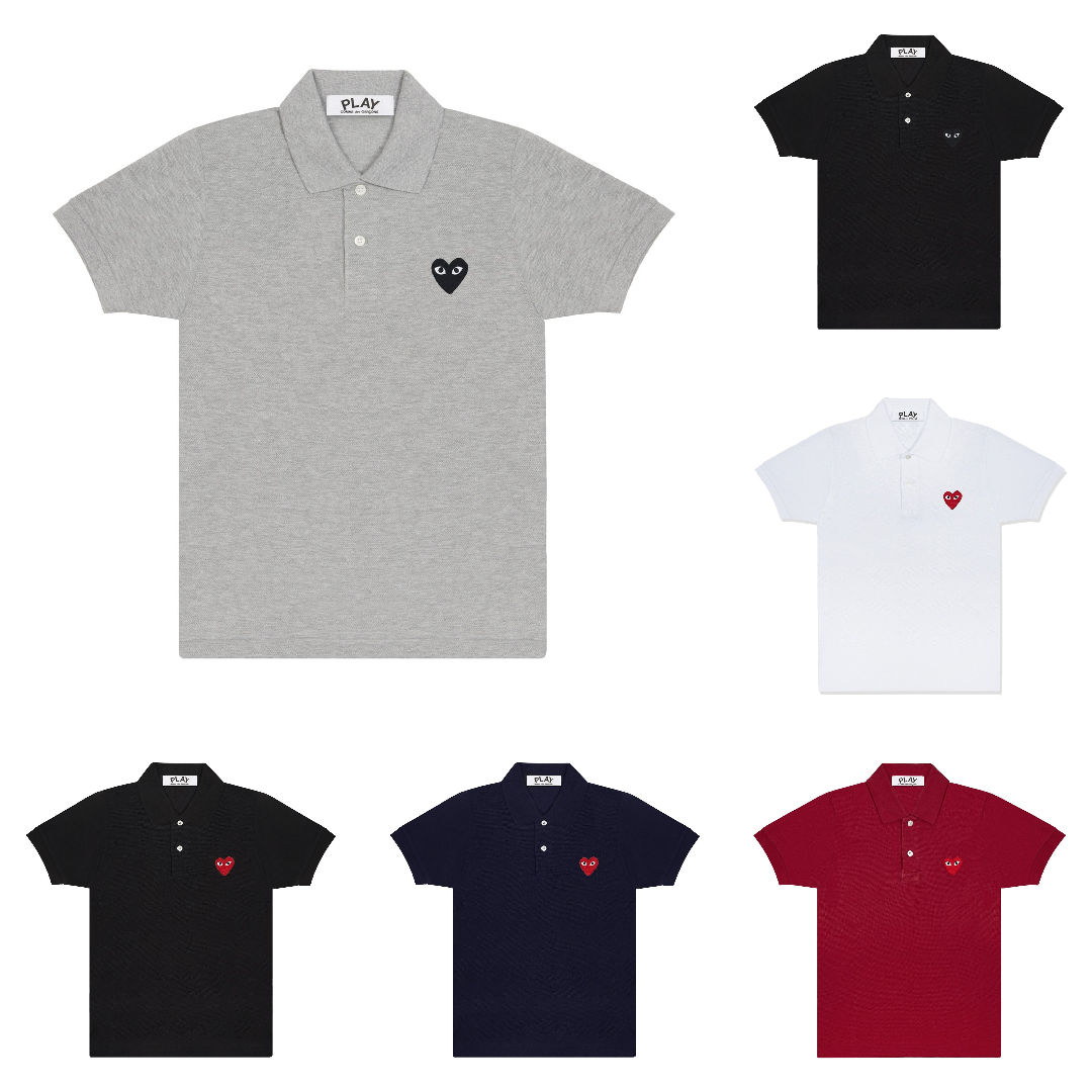 預購┃日本製 男女共版 川久保玲 CDG PLAY 刺繡 愛心 polo衫