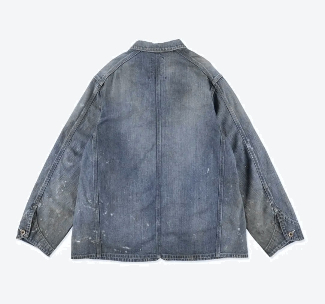 9/27 RELEASE: BOWWOW 2025 A/W PAINT-STAINED ENGINEER'S COVERALL - AGED INDIGO PRE ORDER ITEM (預訂中)