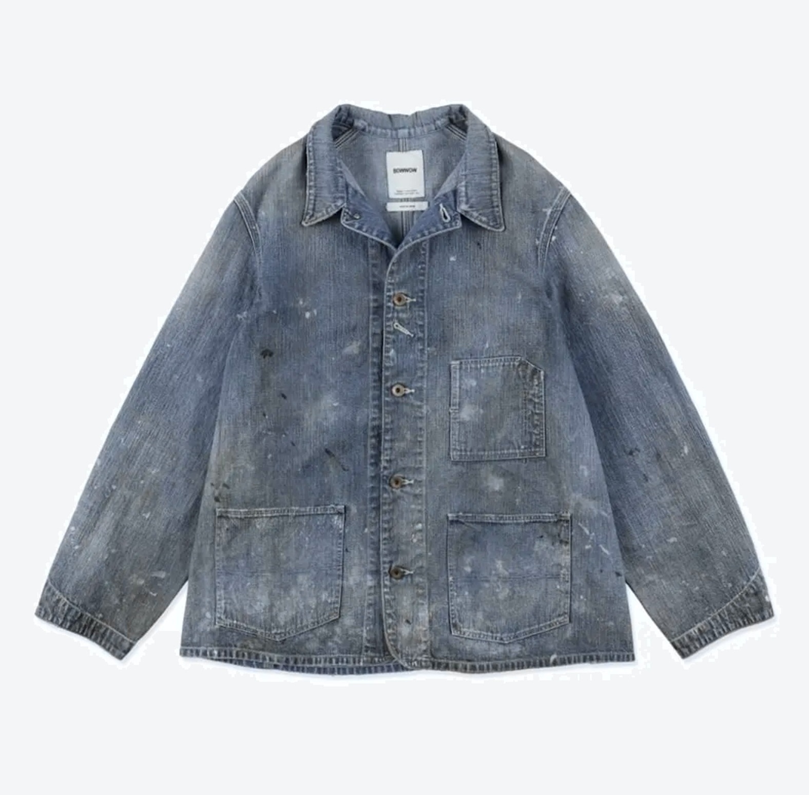9/27 RELEASE: BOWWOW 2025 A/W PAINT-STAINED ENGINEER'S COVERALL - AGED INDIGO PRE ORDER ITEM (預訂中)