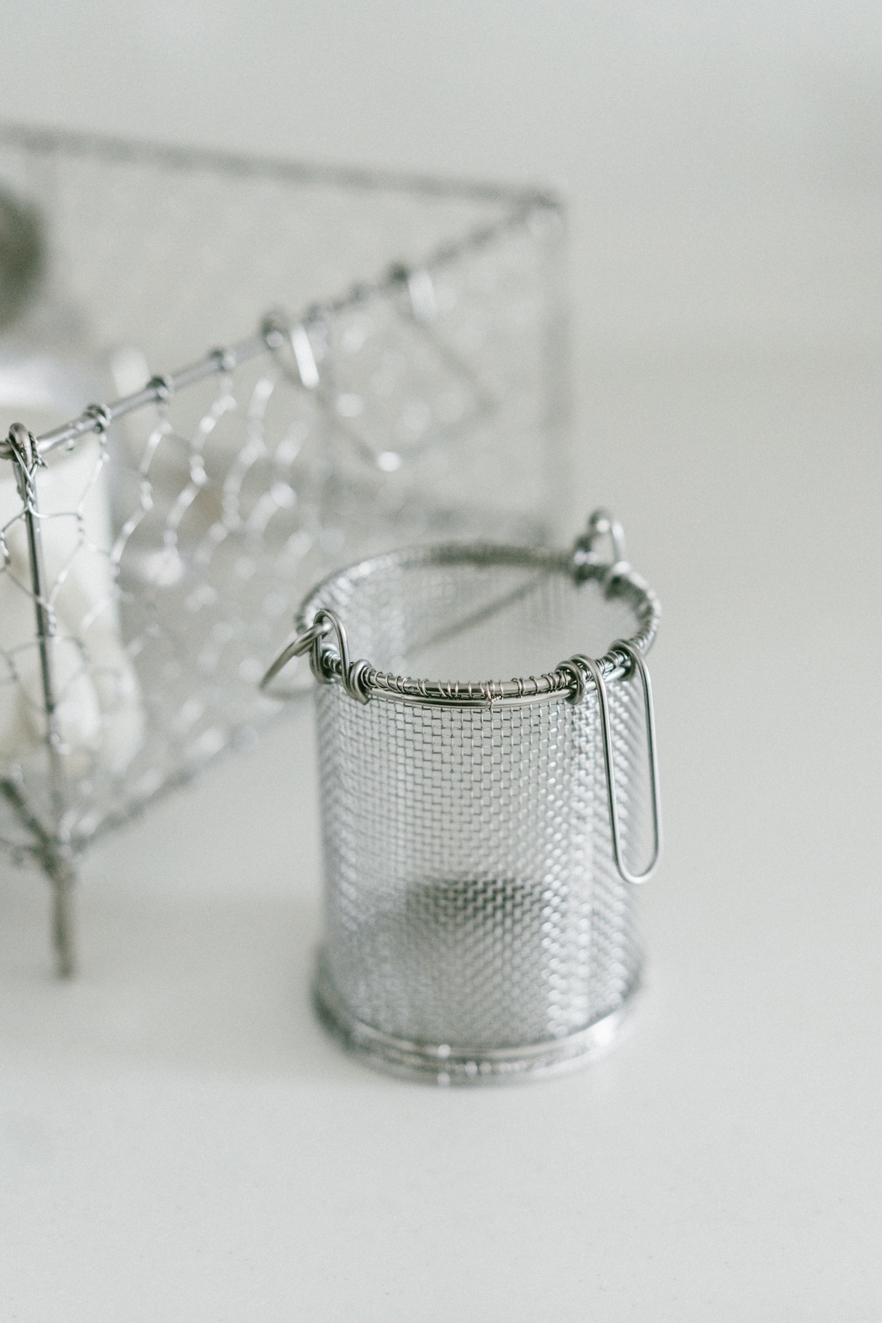 鳥井金網工芸 不鏽鋼手工編織筷籠