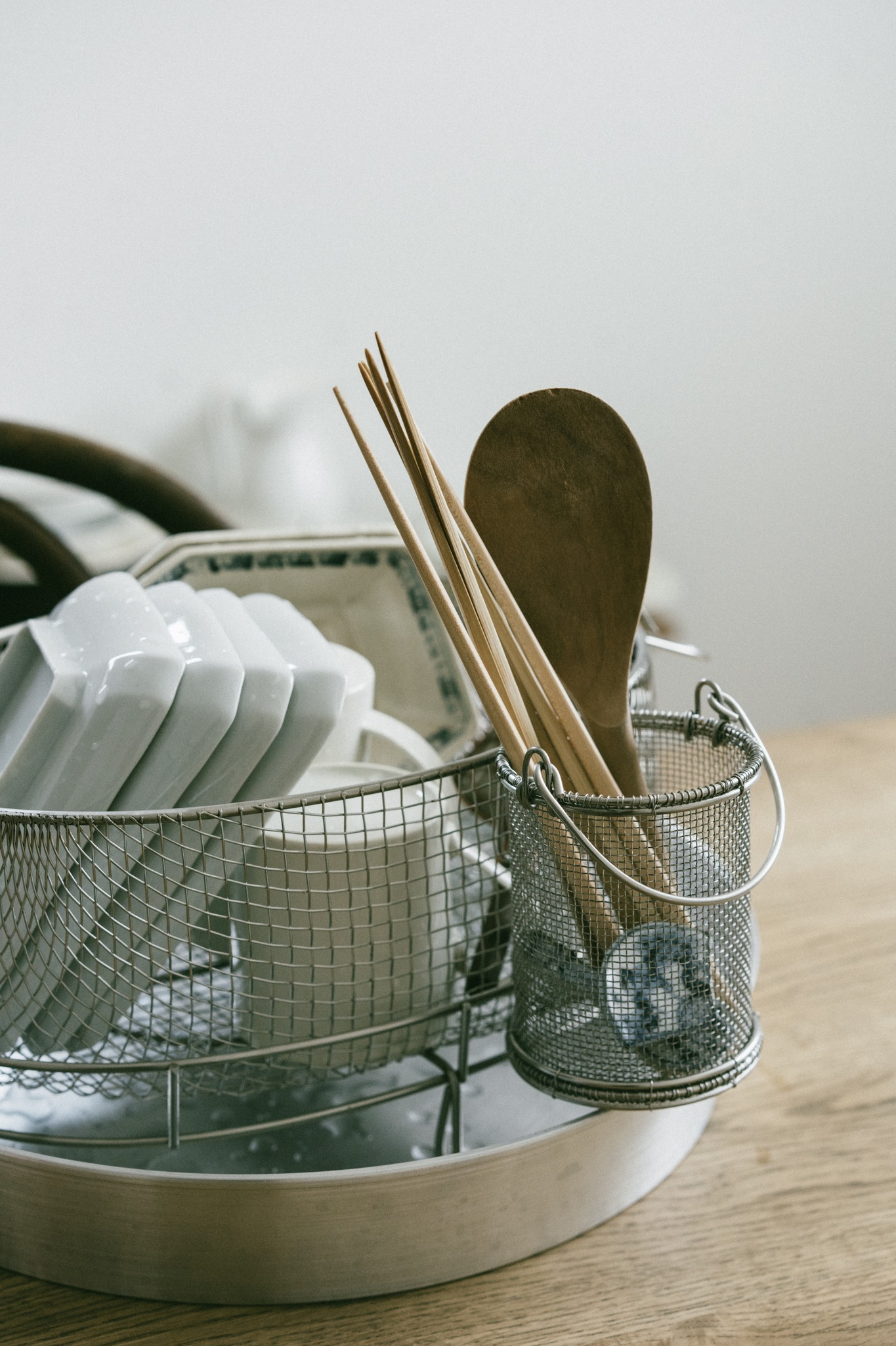 鳥井金網工芸 不鏽鋼手工編織筷籠