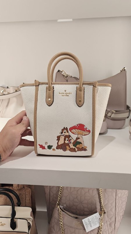 [U] KATE SPADE MERINGUE KL749 ELLA DISNEY X KATE S CHIP MINI TOTE BAG, 196021654381 (UK368)