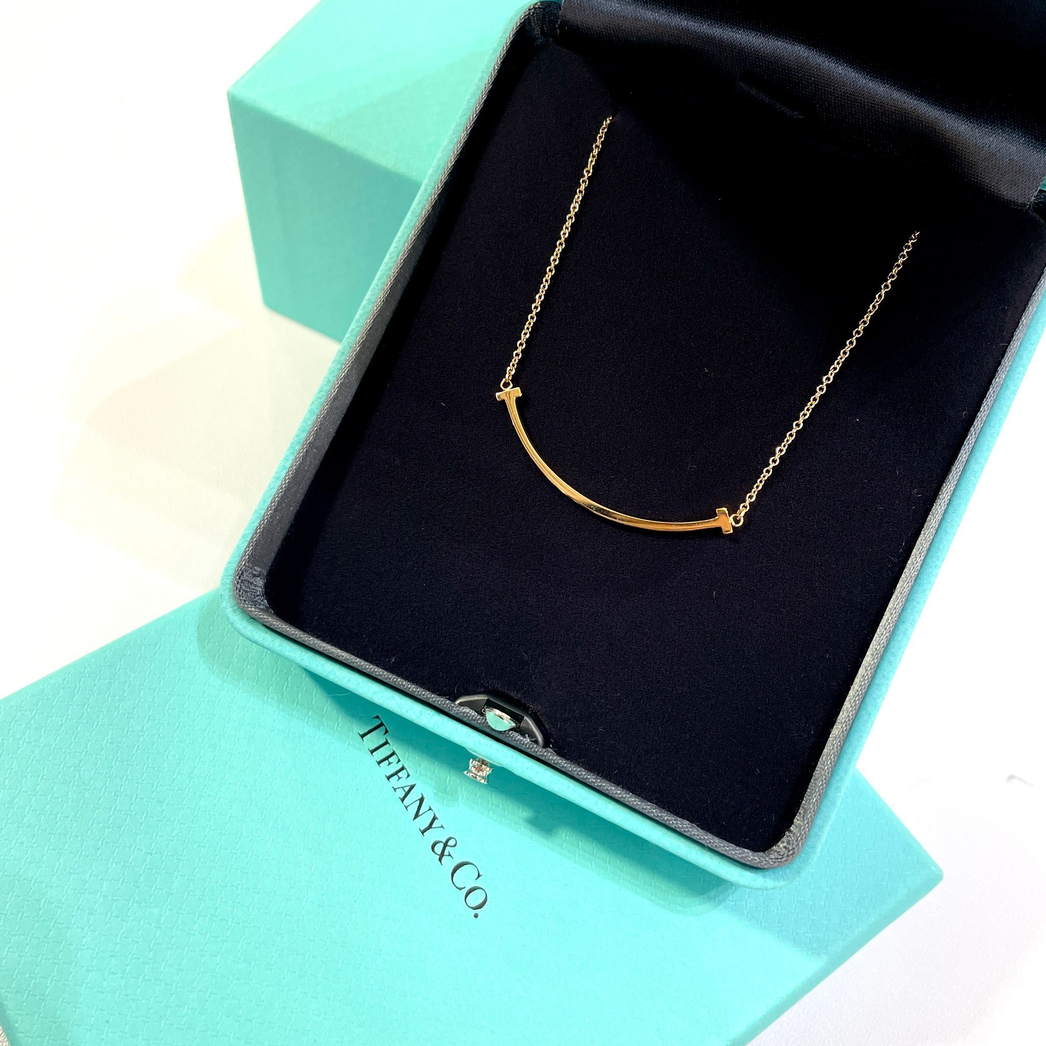 全新TIFFANY & CO 項鏈18K玫瑰金笑臉小號 Smile Pendant Yellow Gold #BRAND NEW #香榭站正品