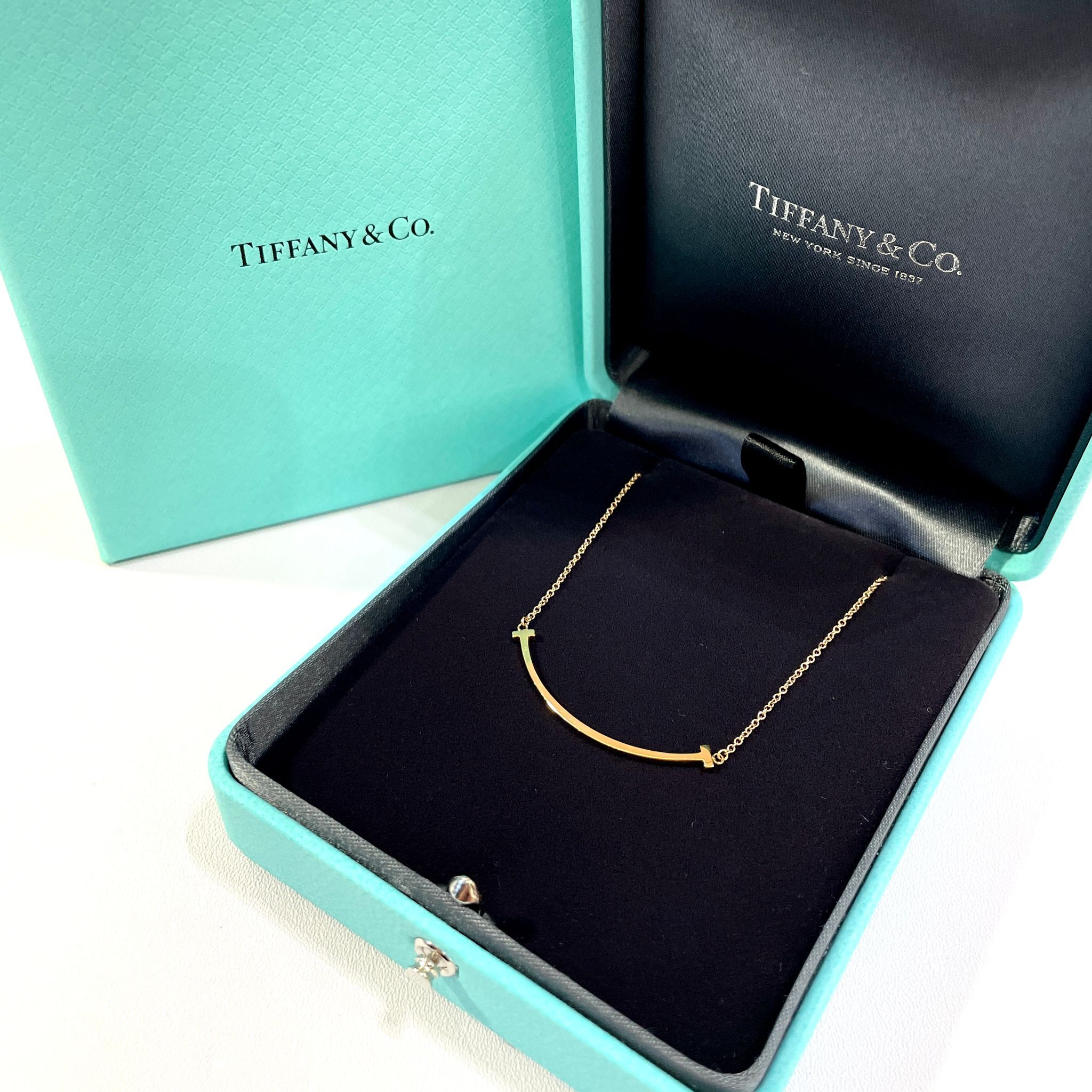 全新TIFFANY & CO 項鏈18K玫瑰金笑臉小號 Smile Pendant Yellow Gold #BRAND NEW #香榭站正品