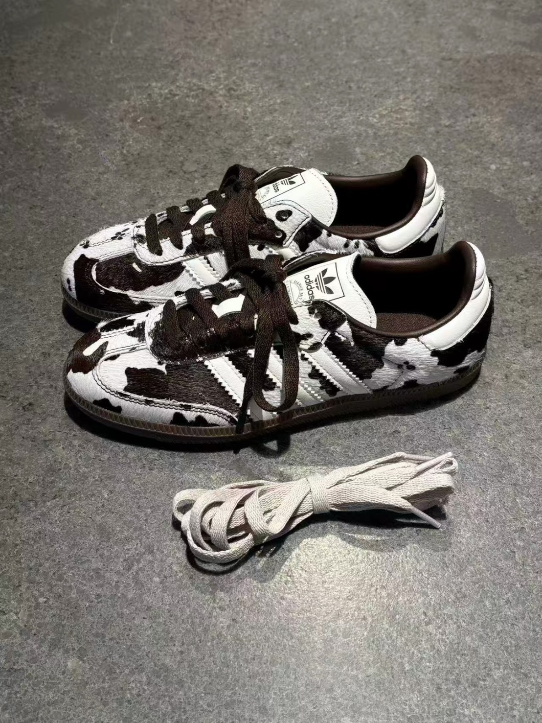 Adidas Samba OG "Cow Print Brownk" 馬鬃毛 乳牛紋