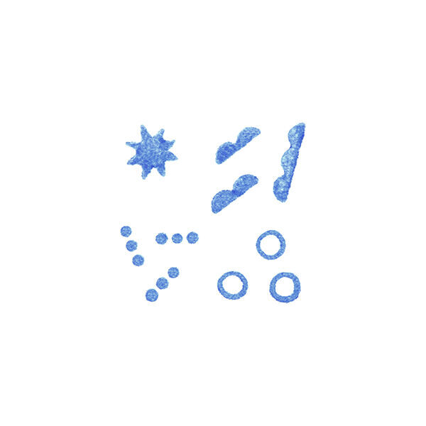 HITOTOKI 透明印章 單個 小尺寸 幾何2｜KING JIM 日本