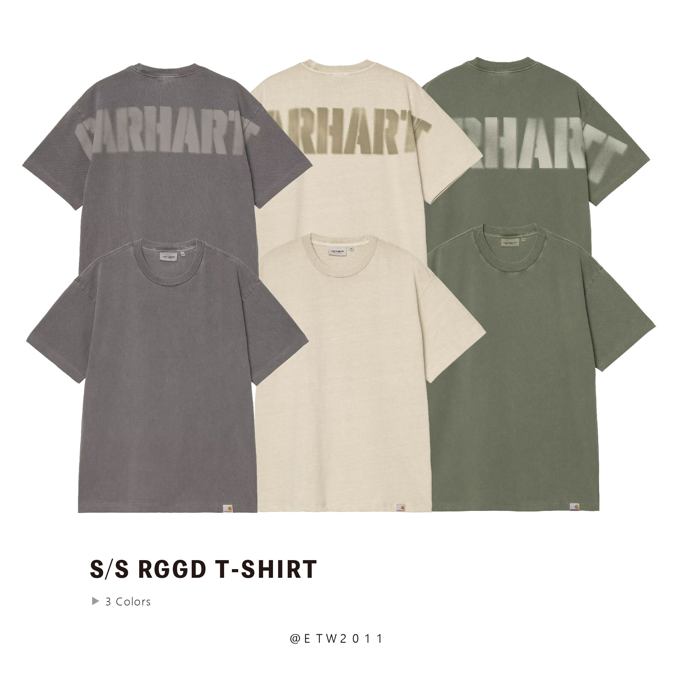 ☆ETW☆【EASY TO WEAR】CARHARTT WIP S/S RGGD T-Shirt 卡哈 歐版 字體 復古 短T