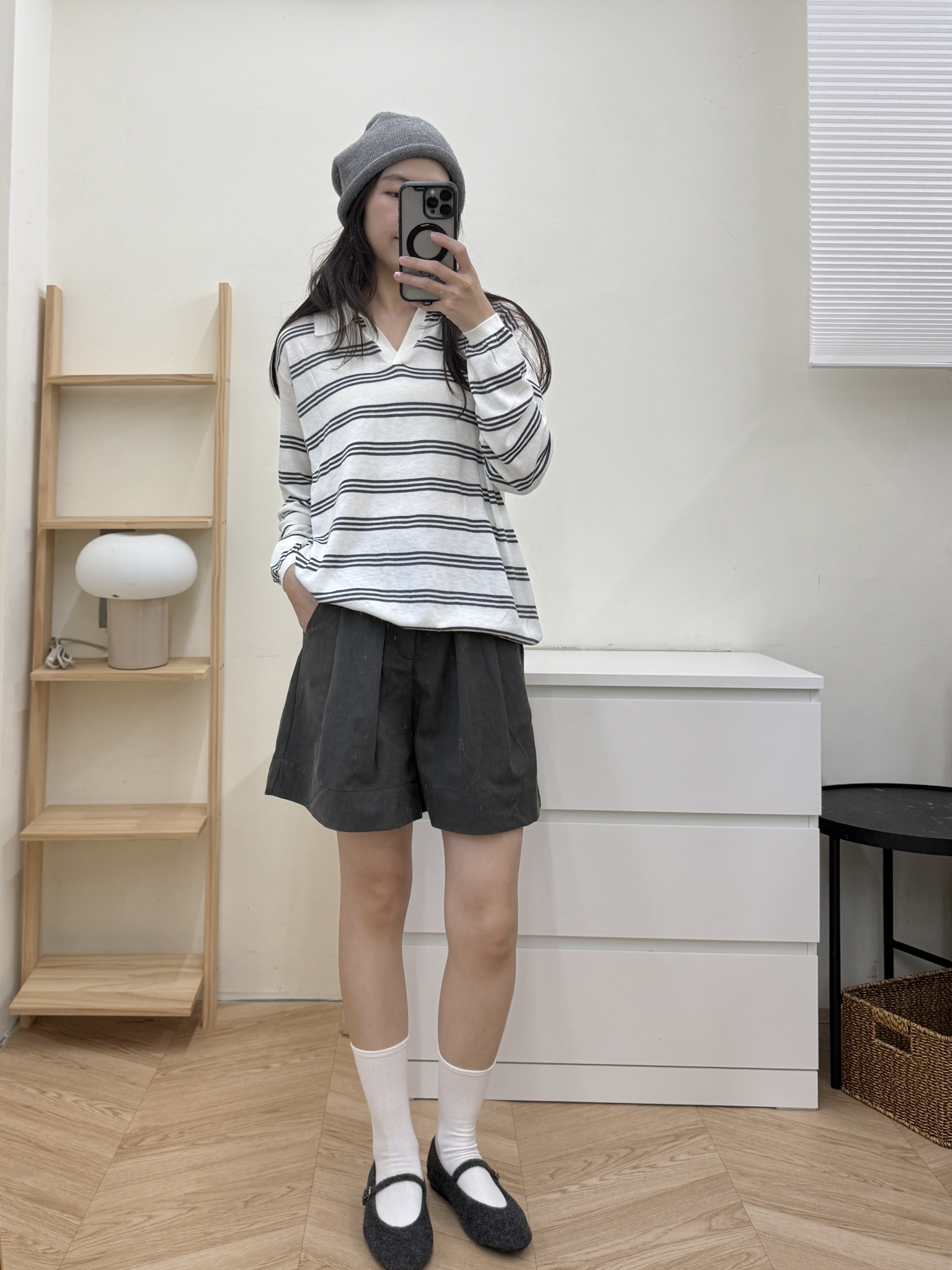 翻領寬鬆薄毛衣*2色