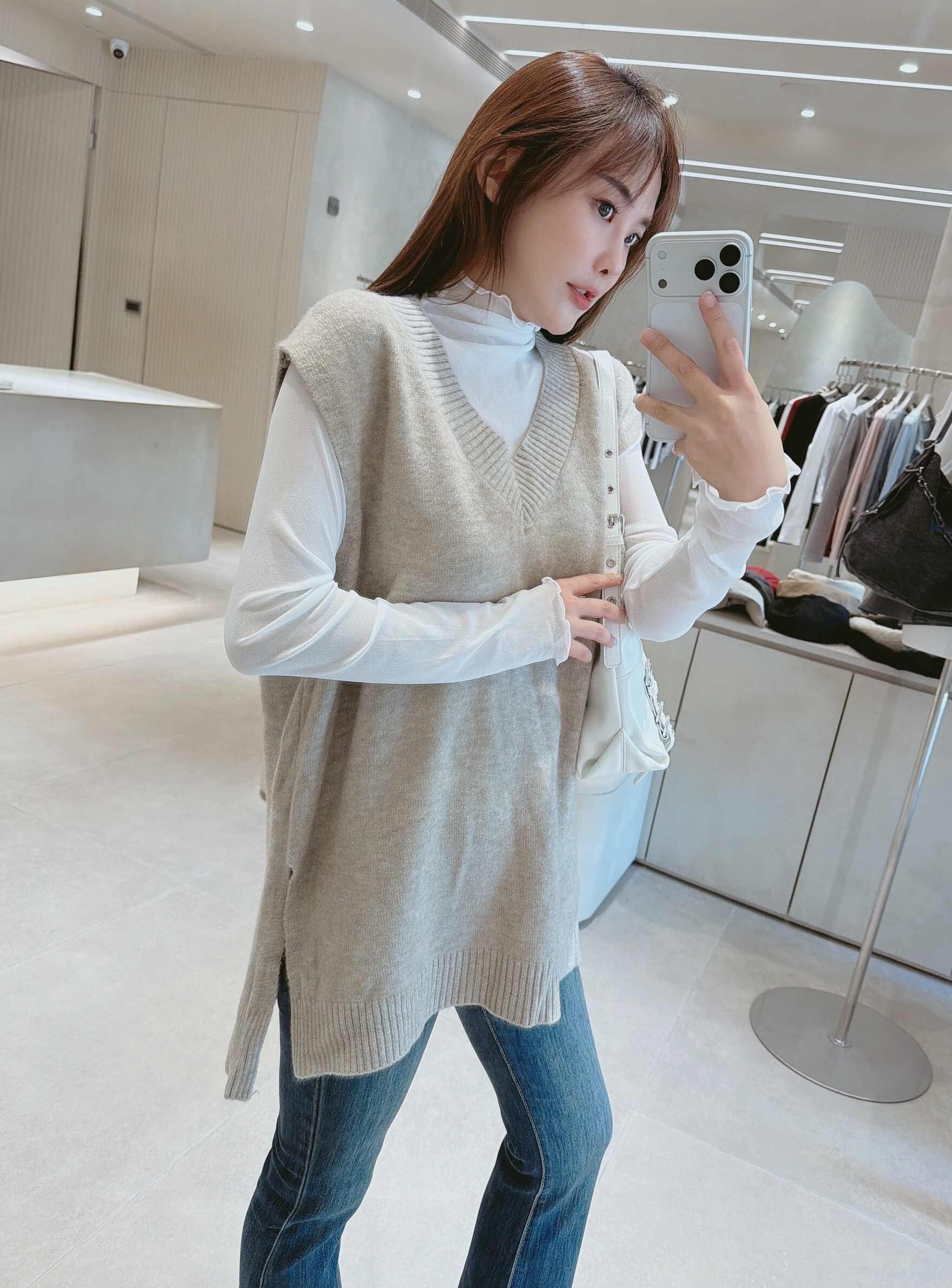 熱賣韓系側開岔針織背心