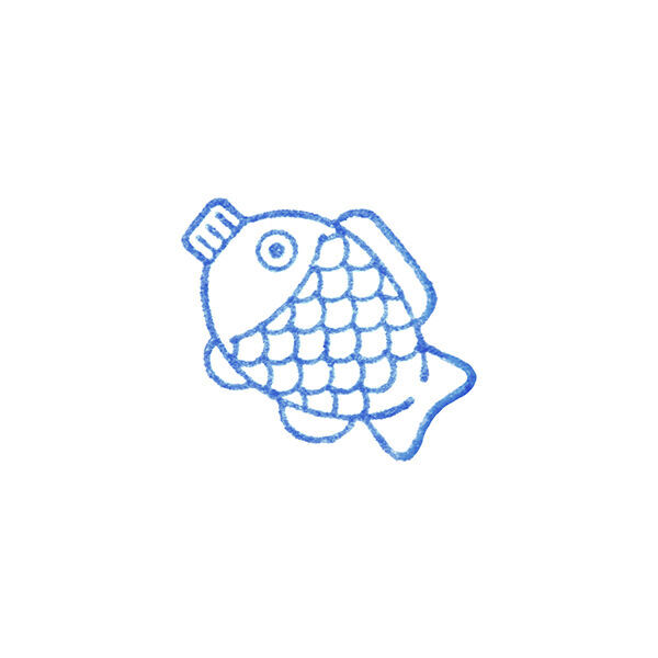 HITOTOKI 透明印章 單個 小尺寸 鯛魚醬油罐｜KING JIM 日本