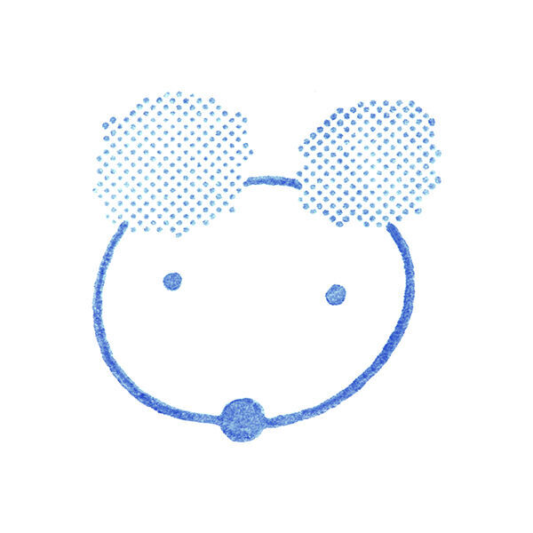 HITOTOKI 透明印章 單個 大尺寸 熊熊｜KING JIM 日本