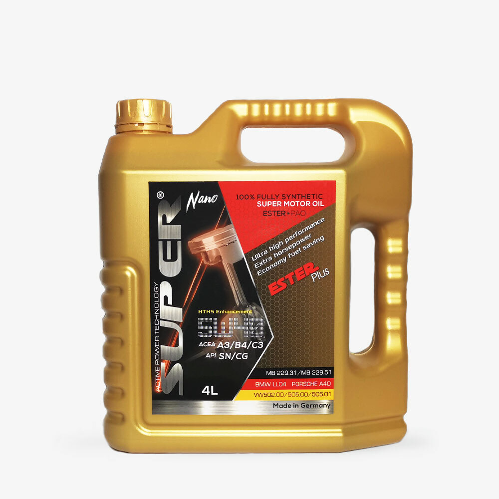 SUPERNANO ESTER Plus 5W40 Full Synthetic Motor Oil  | HTHS Ultra Performance | 4L