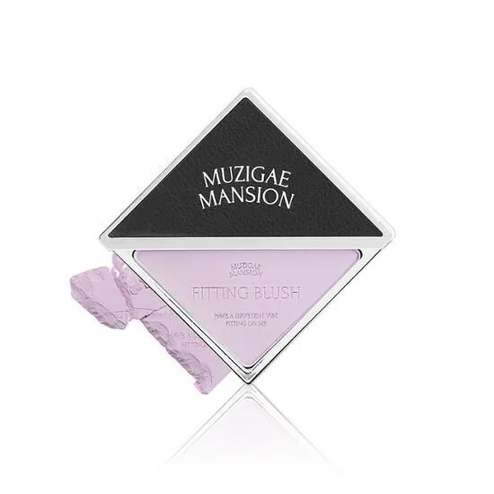 現 貨丨Muzigae Mansion 絲絨銀革三角旋蓋高光胭脂 Fitting Blush 01-04