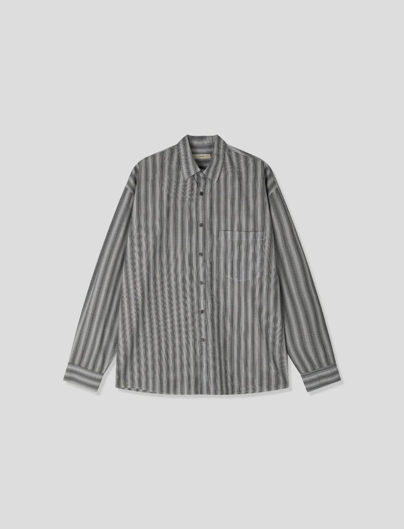 暈染小格霧面襯衫