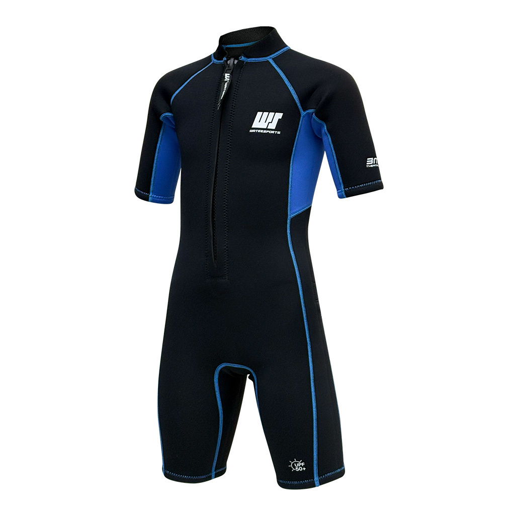 3mm 兒童 SCR 游泳連身保暖衣 - 藍