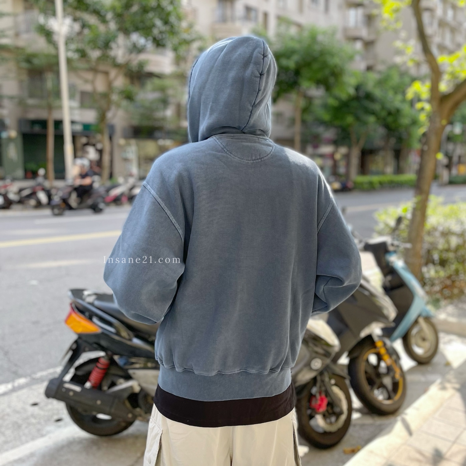 STUSSY 圓標LOGO 深藍 靛藍色 連帽外套 拉鍊 秋冬限定 復古 潮牌服飾