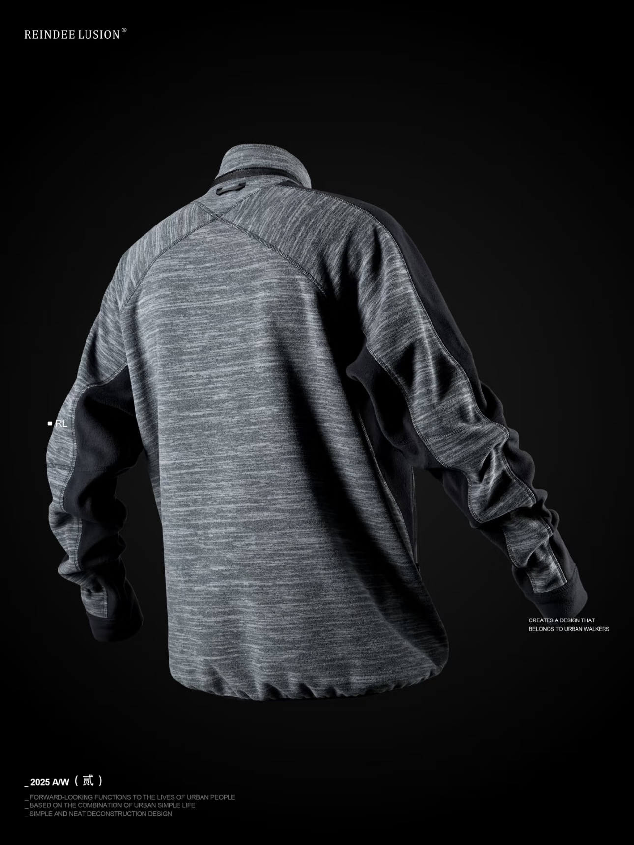 RL | REINDEE LUSION 雙面穿機能POLARTEC虎紋抓絨立領夾克外套