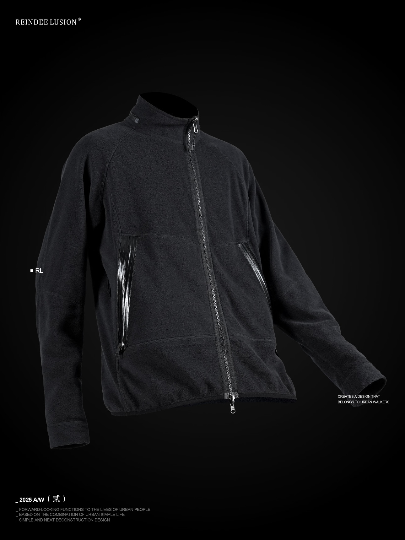 RL | REINDEE LUSION 雙面穿機能POLARTEC虎紋抓絨立領夾克外套